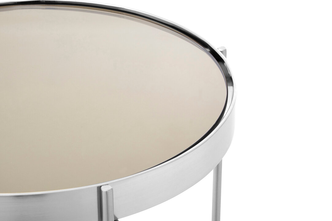 Allure Runder Hoher Beistelltisch Eisen Grau