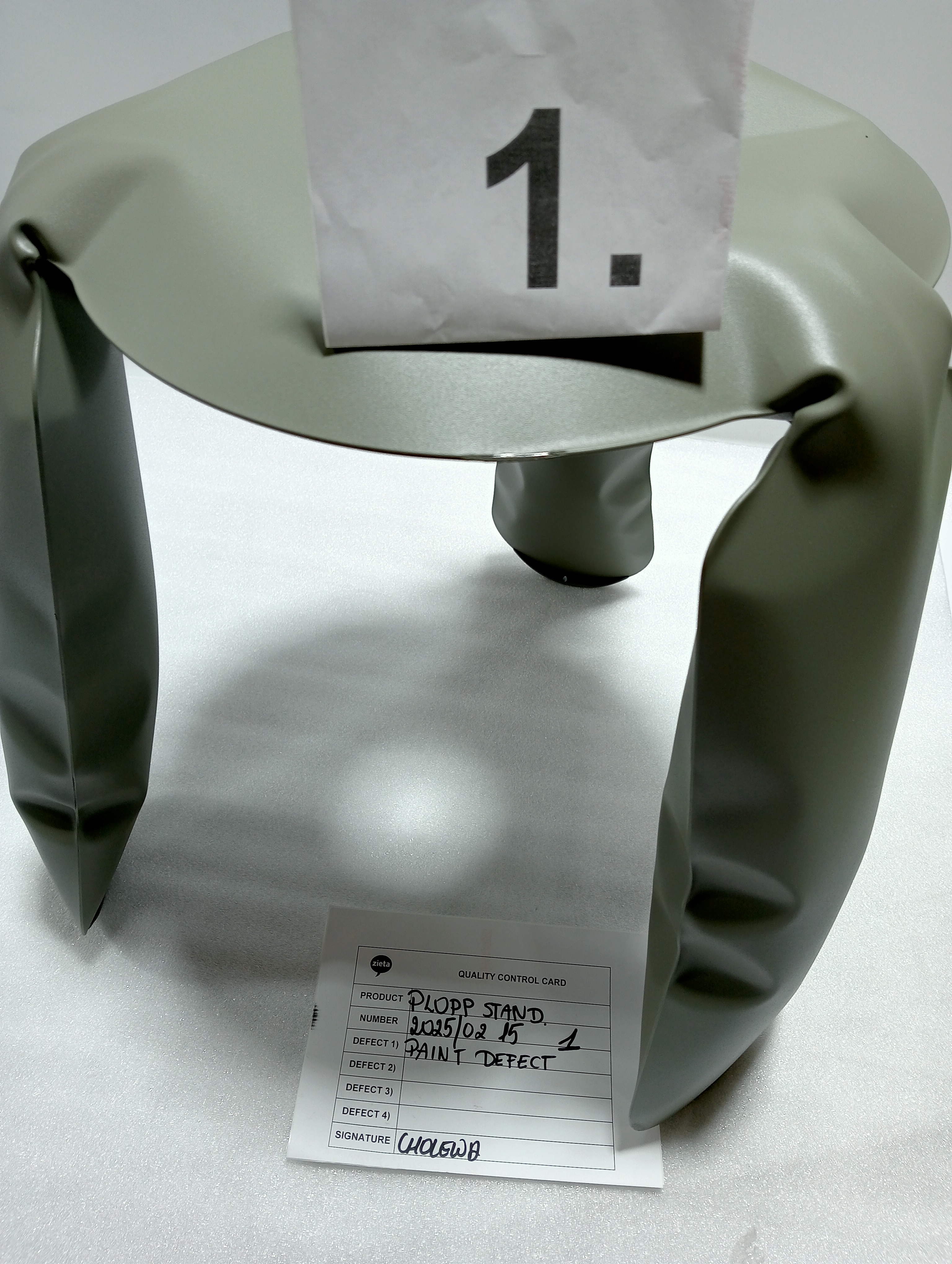 Plopp Standard stool steel Umbra gray matte