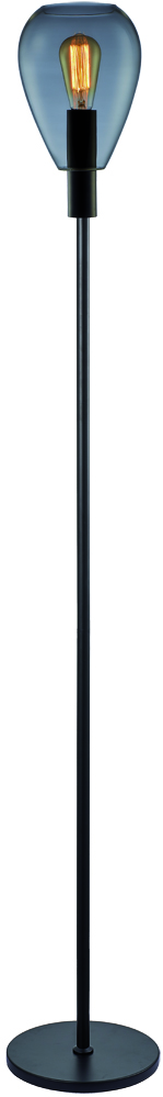 Floor lamp Smoked glass Grey