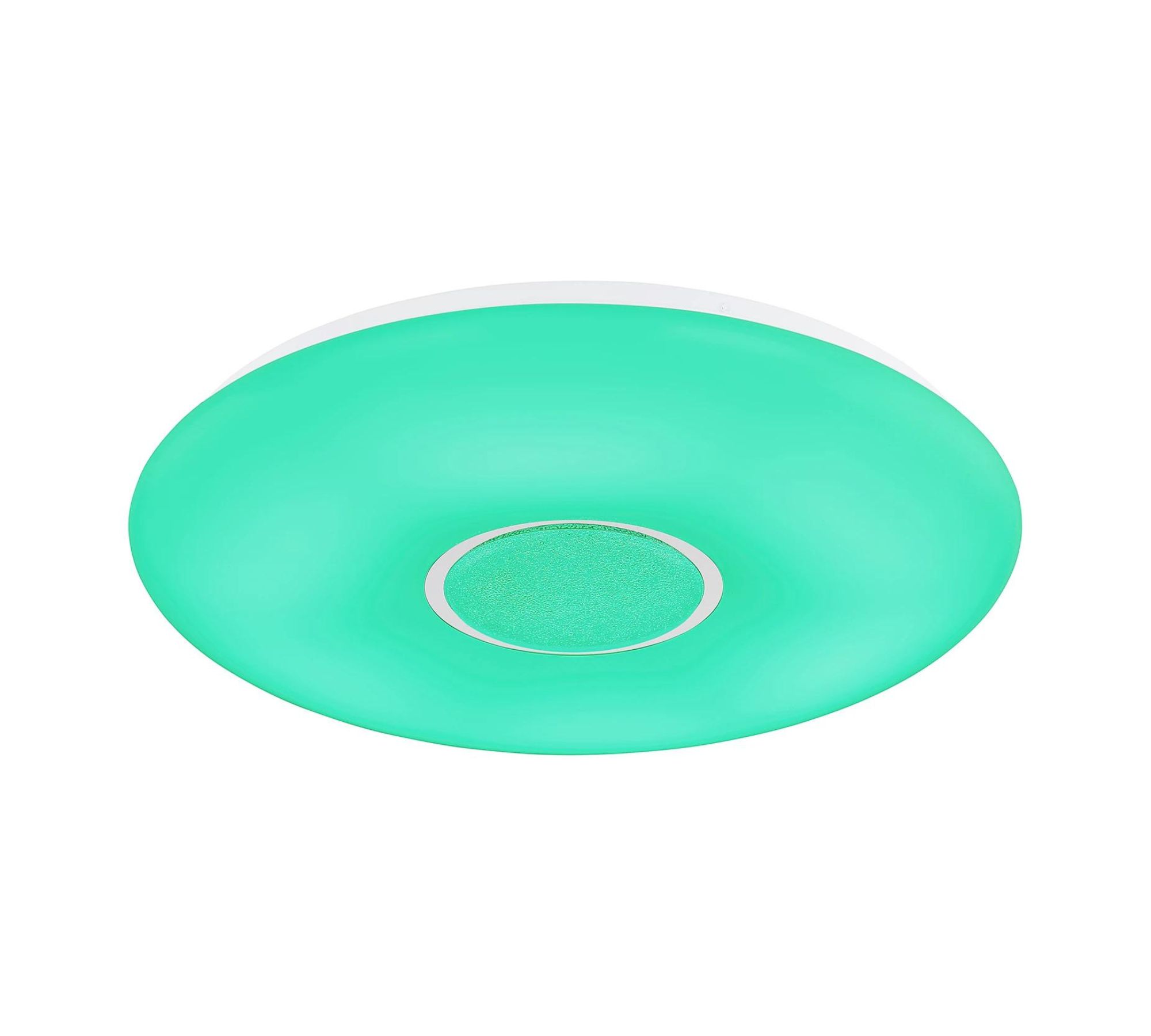 LED Deckenleuchte 1-flammig Glas Metall Weiß