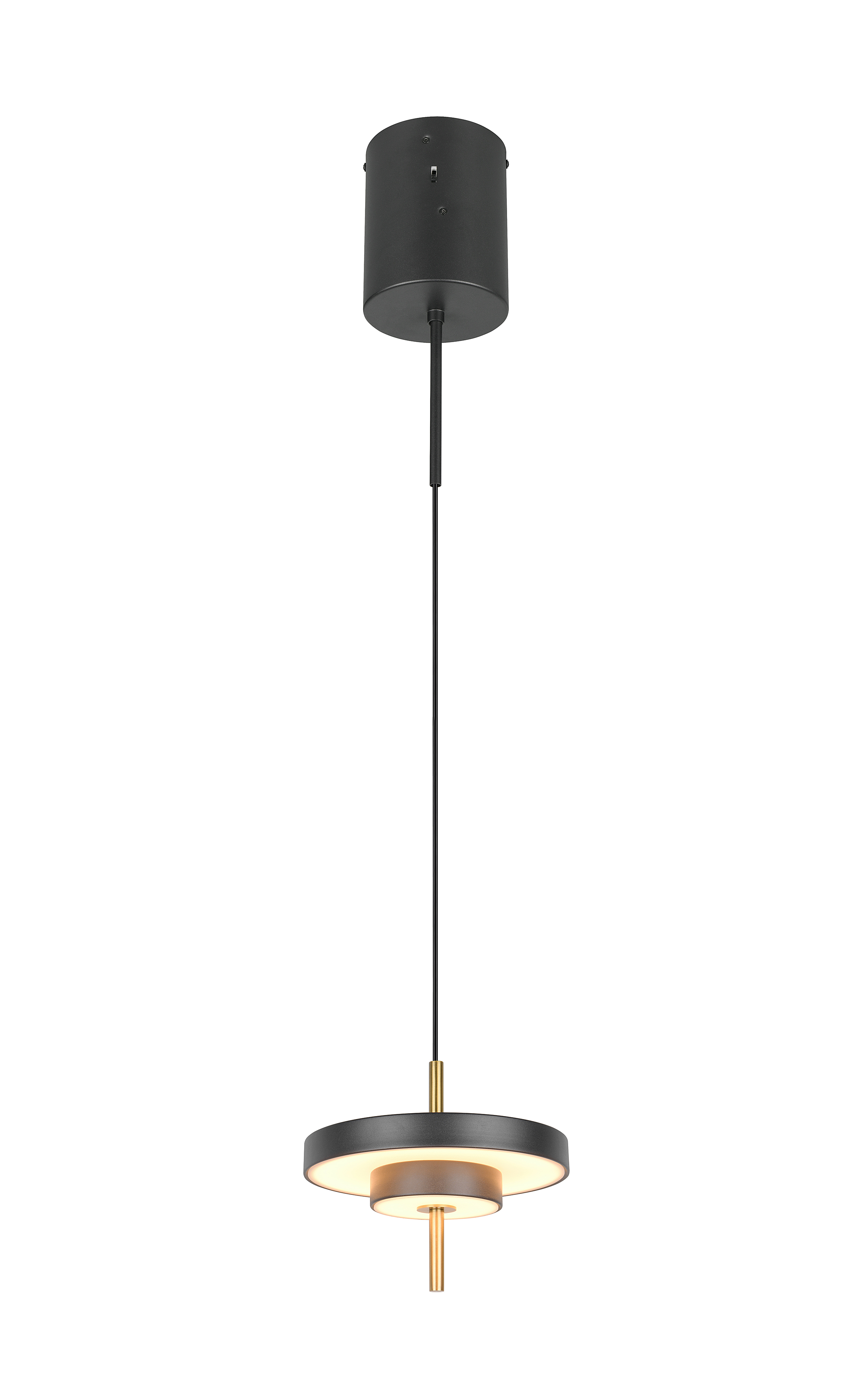 LED Pendant Light Keaton 1-Light Polycarbonate Iron Black 20 cm