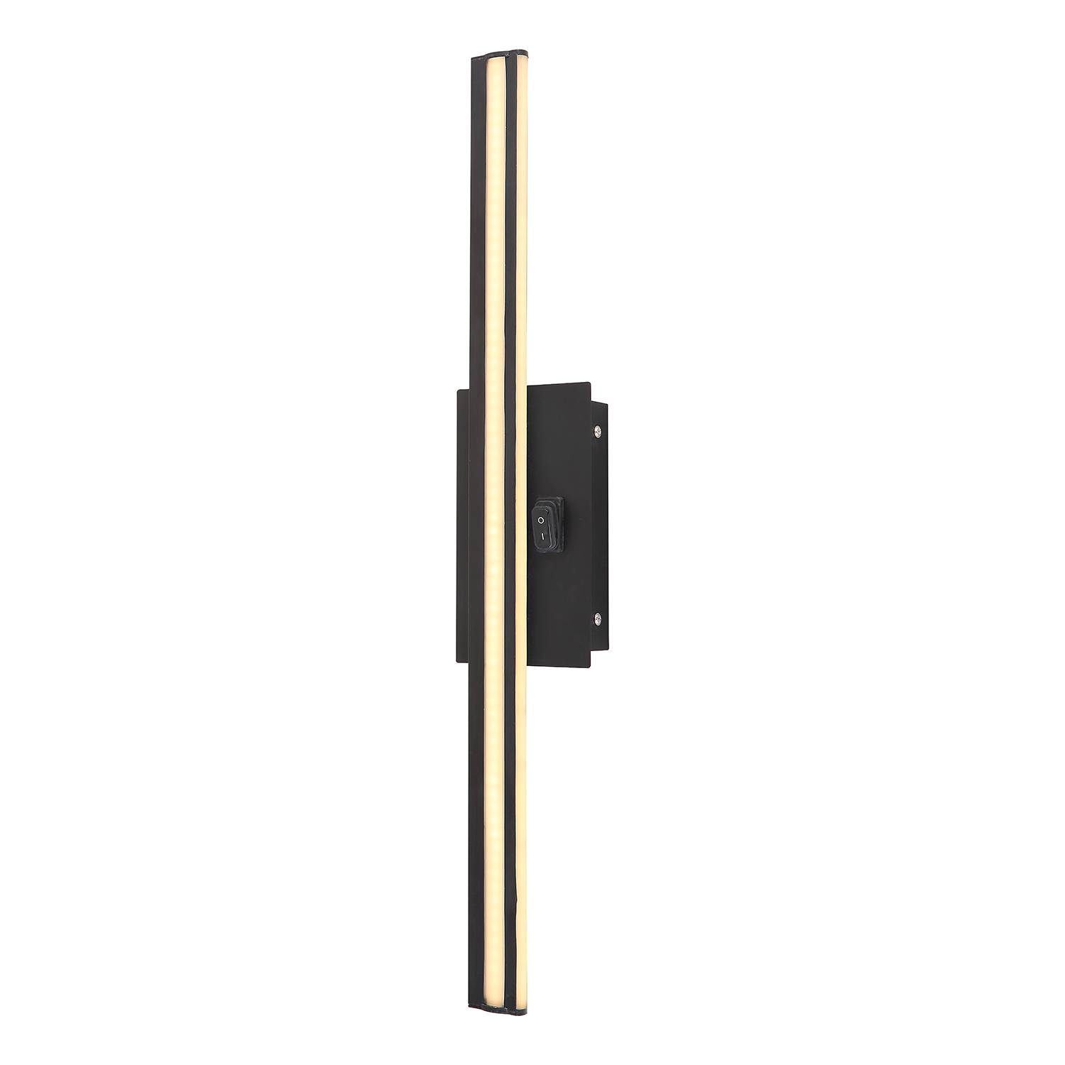 LED-Wandleuchte Viggo Acrylglas Eisen Grau