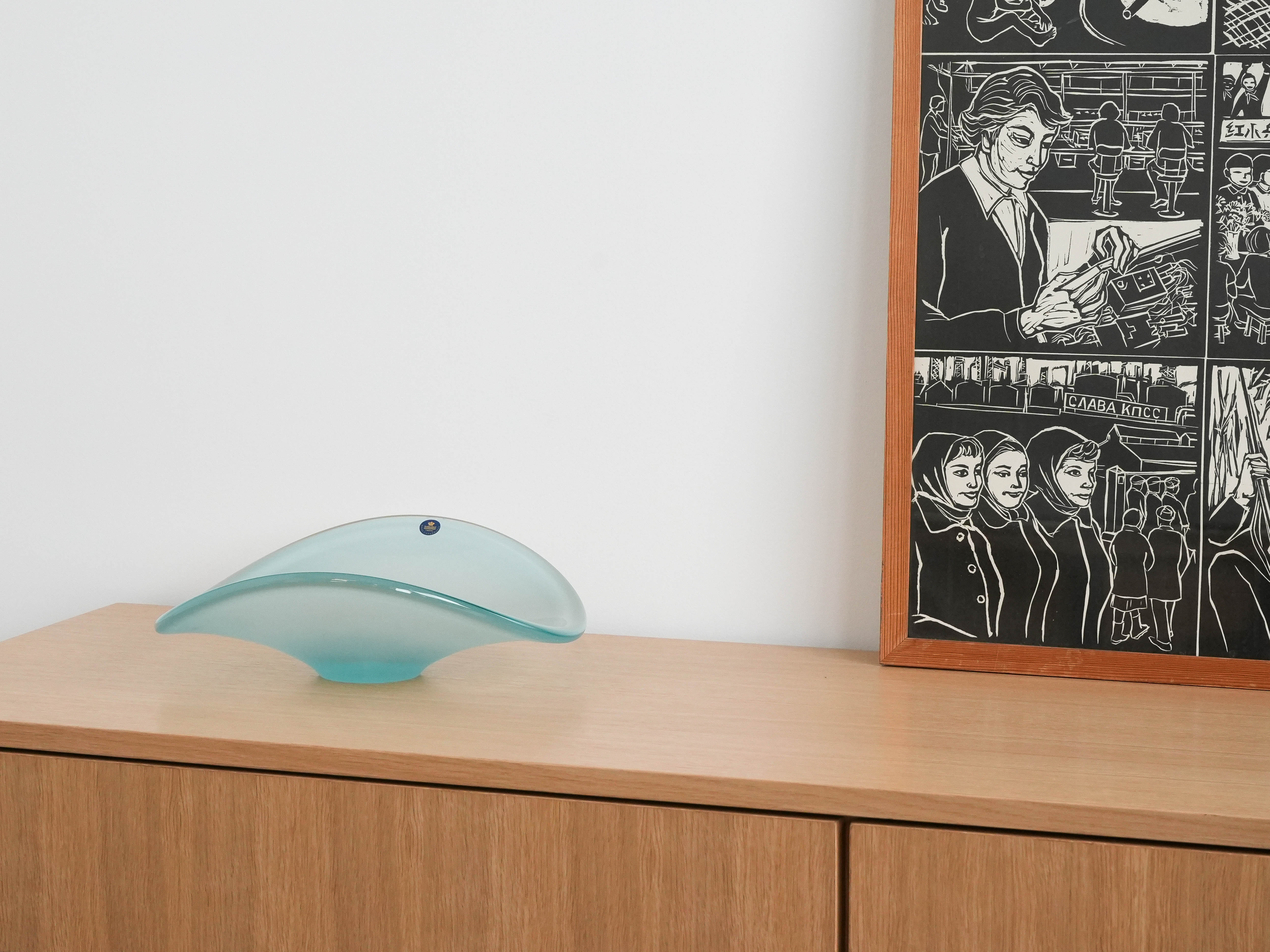 Crystal plate Blue 1960s