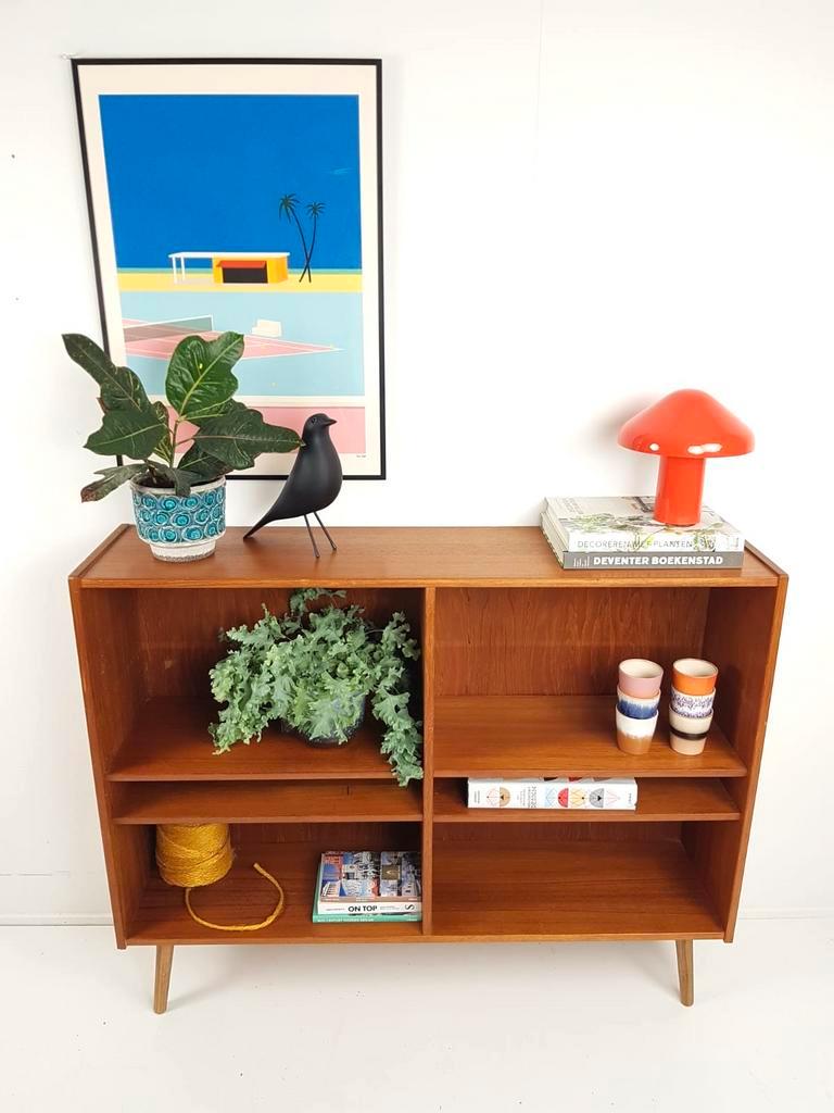 Vintage Bücherregal Holz Braun
