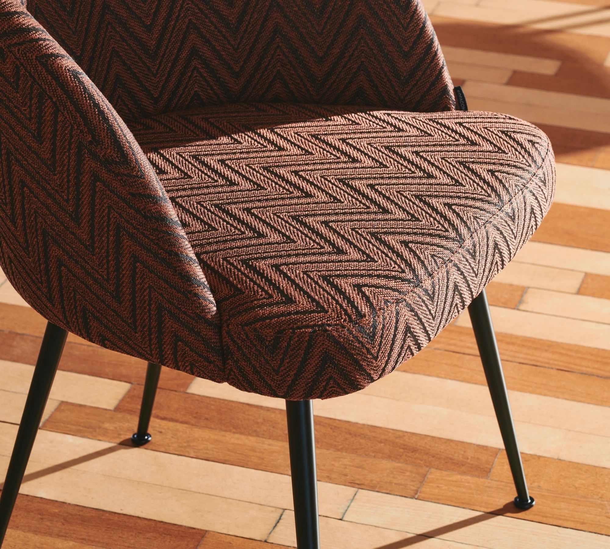 Holly Esszimmerstuhl Danilo Zigzag Burnt Mocca
