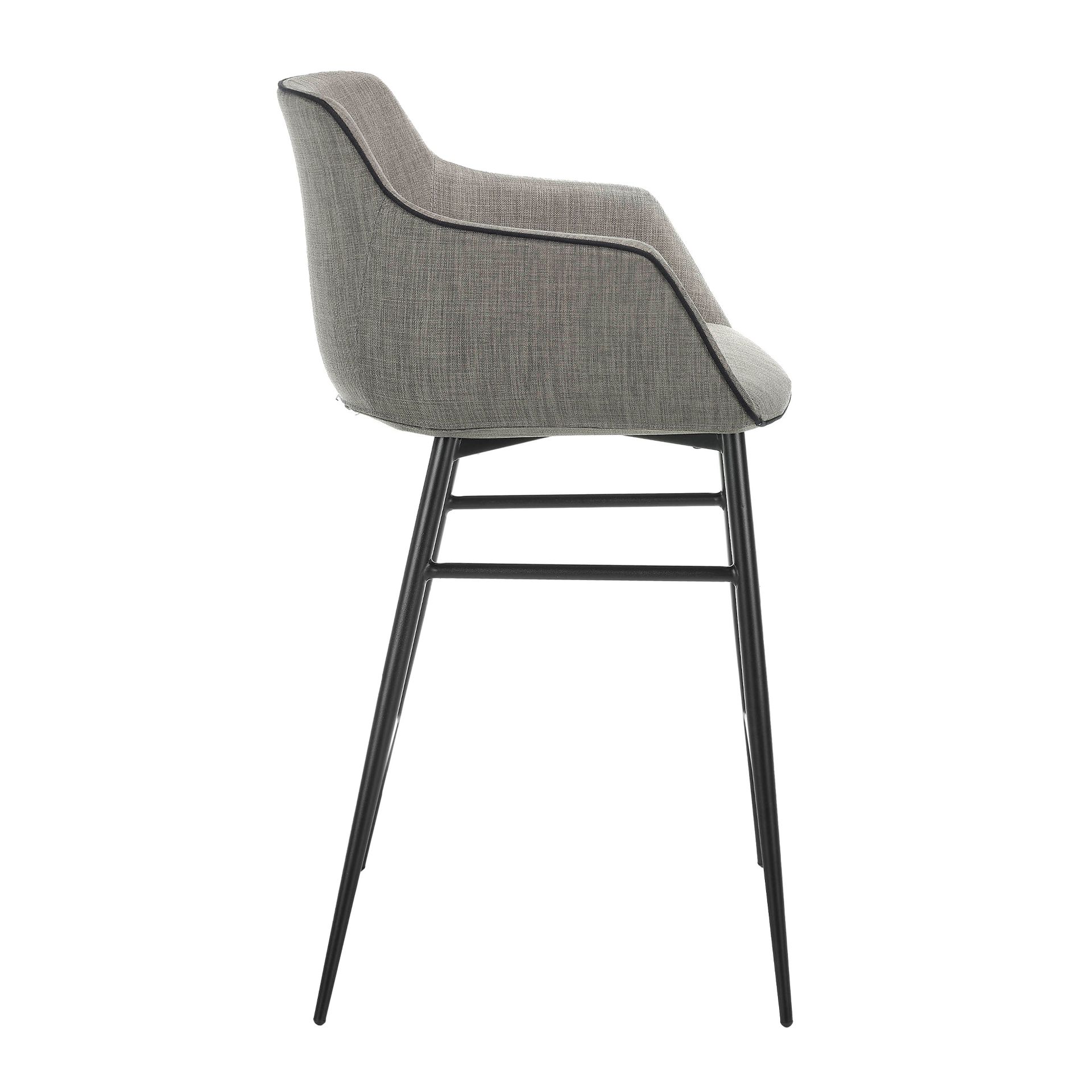 Barstuhl Textil Grau