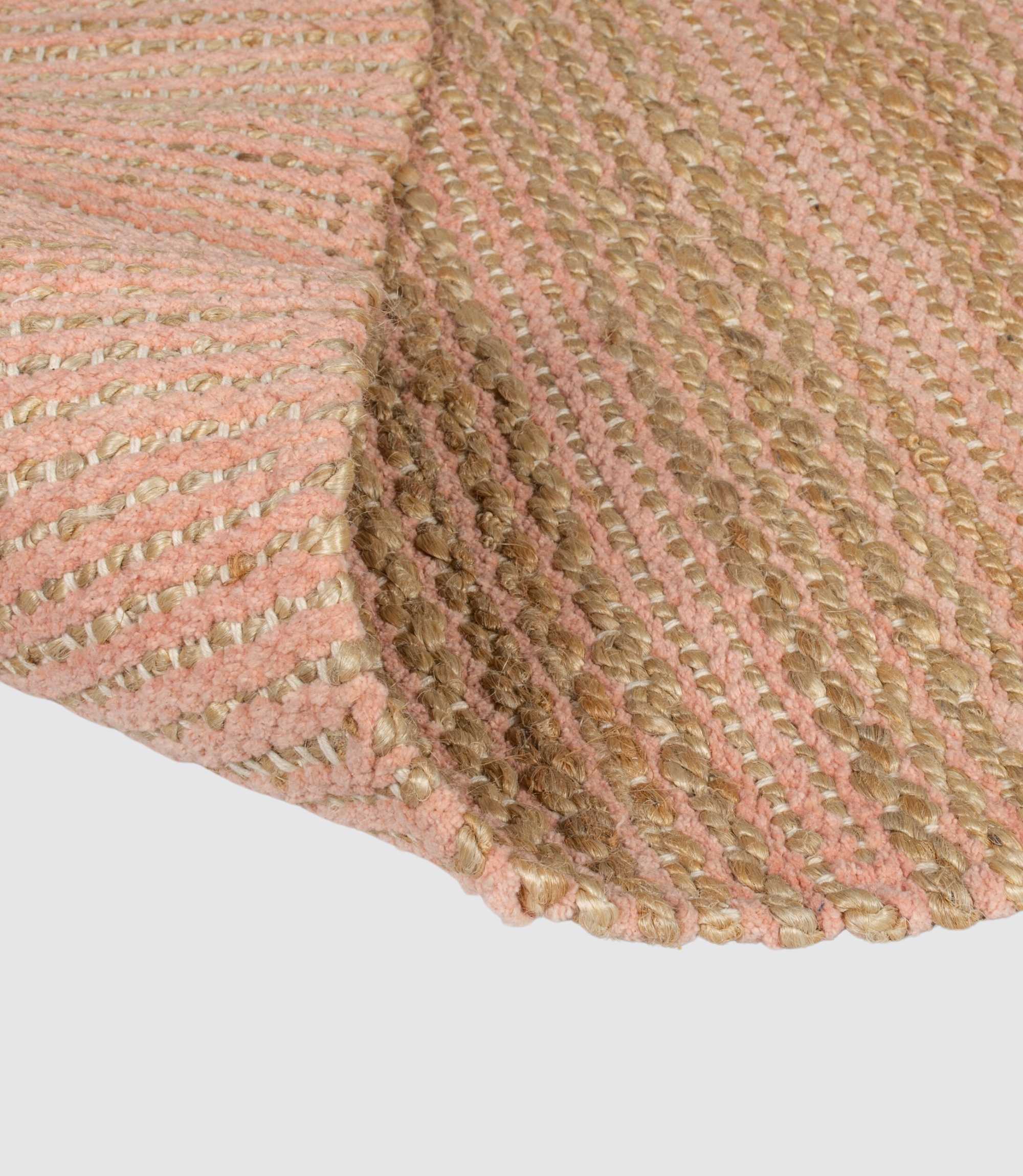 Jute-Chenille-Teppich Equinox Handgewebt Blush 160x230