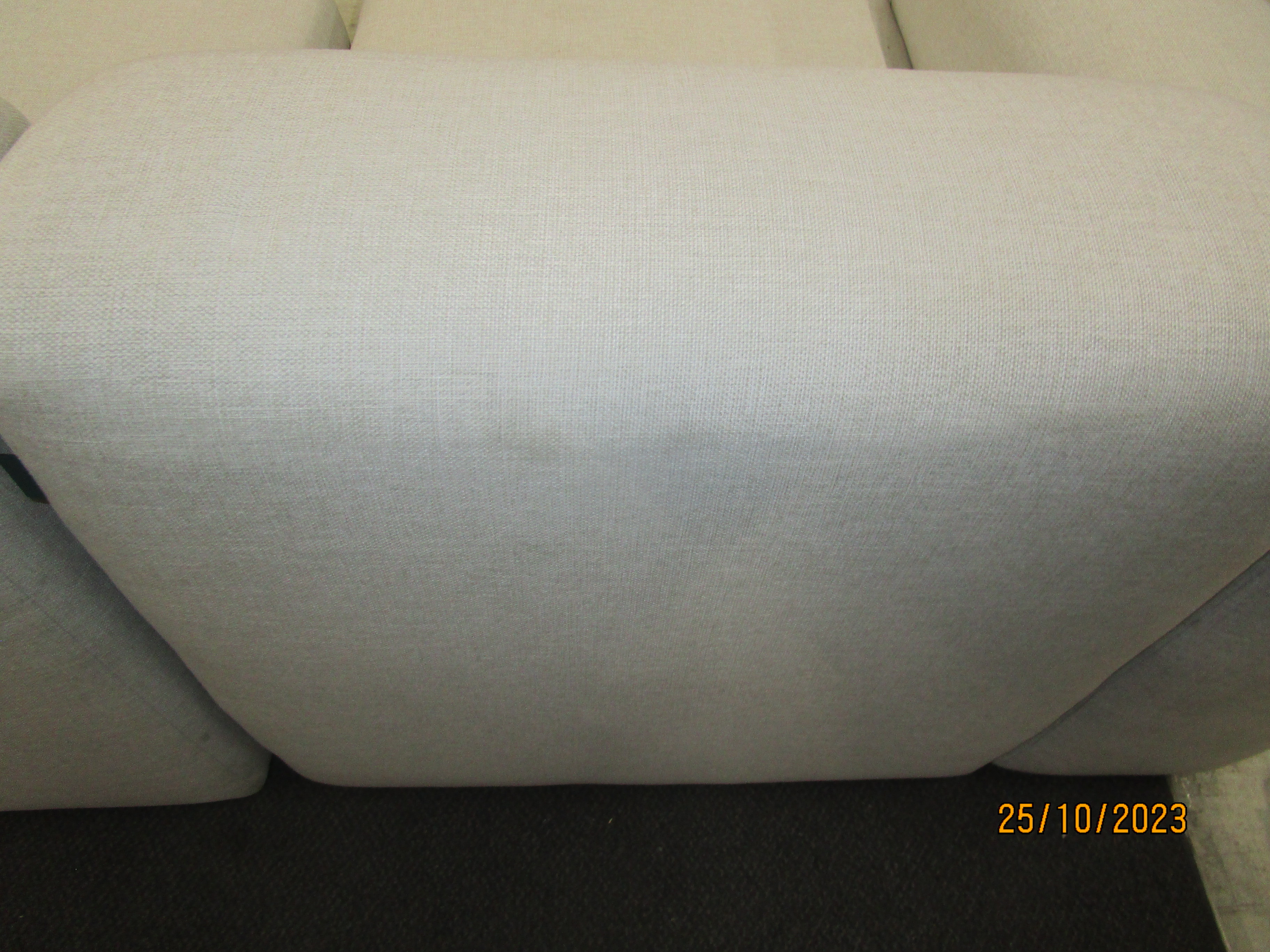 Pyllow Sofa Récamiere Links Webstoff Lichtgrau