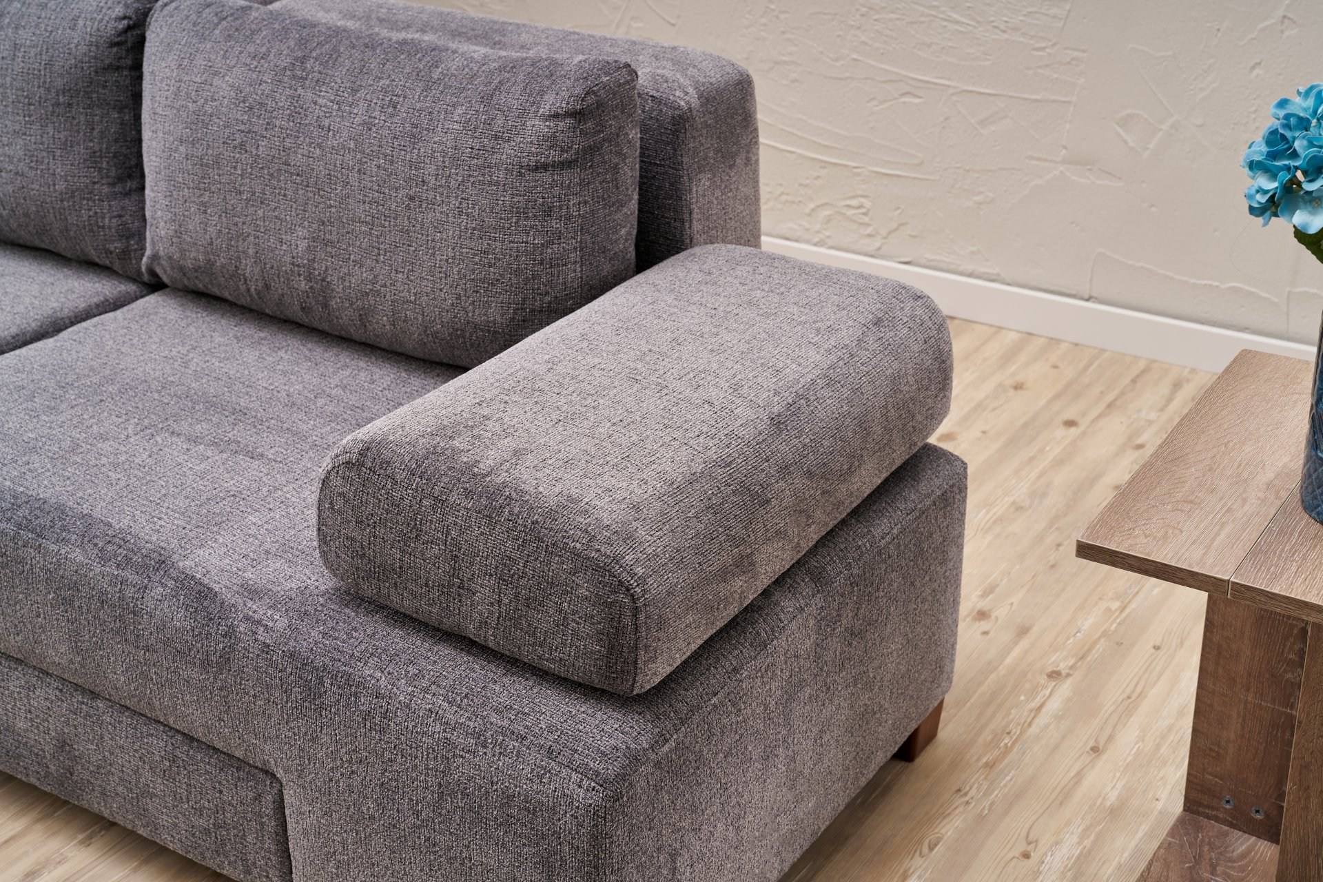 Perenna Sofa 3-Sitzer Chenille Grau