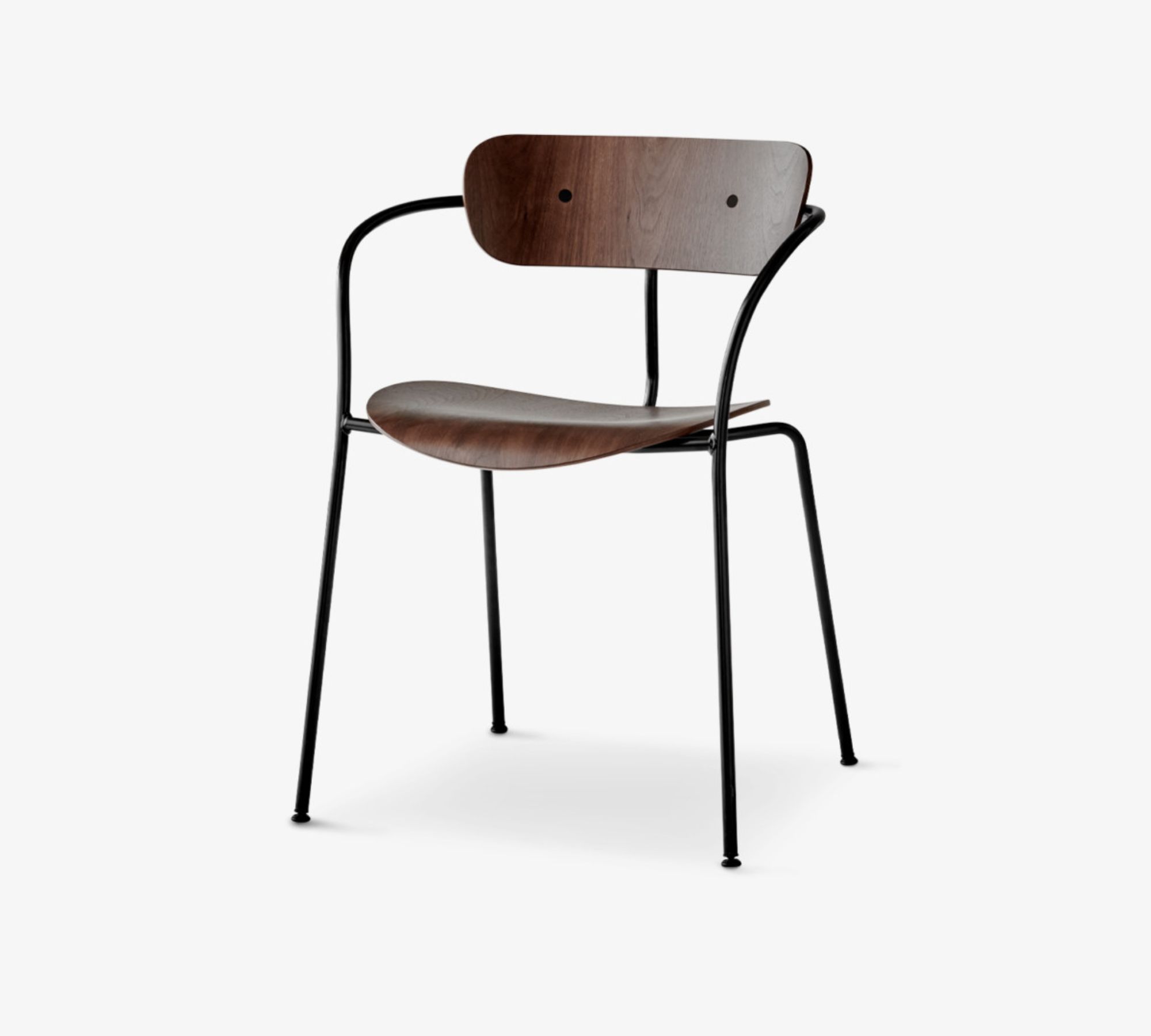 Pavilion AV2 Stuhl Walnussholz Stahl Braun 