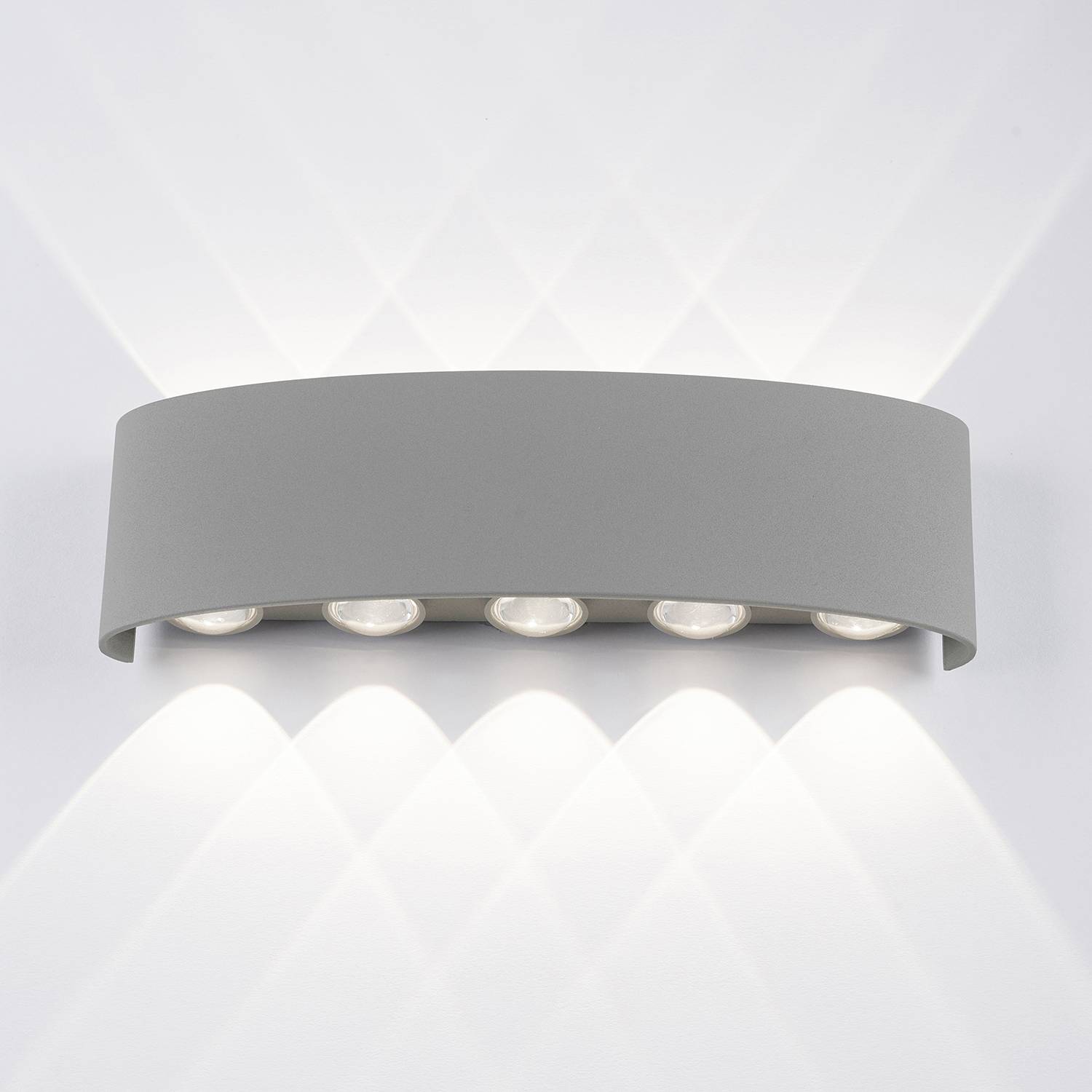 LED-Wandleuchte Carlo II 10-Flammig Silber