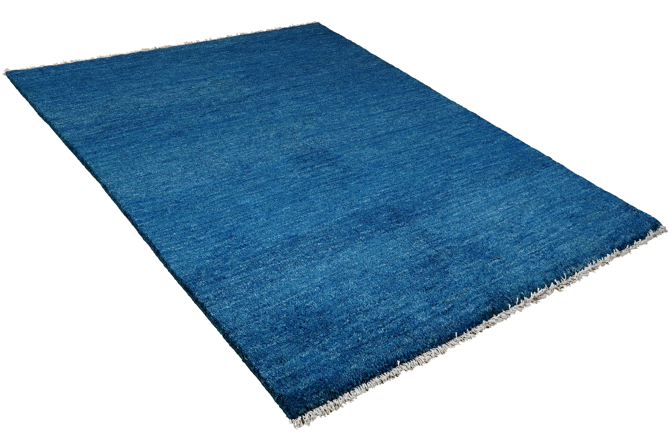 Gabbeh Teppich Wolle Blau