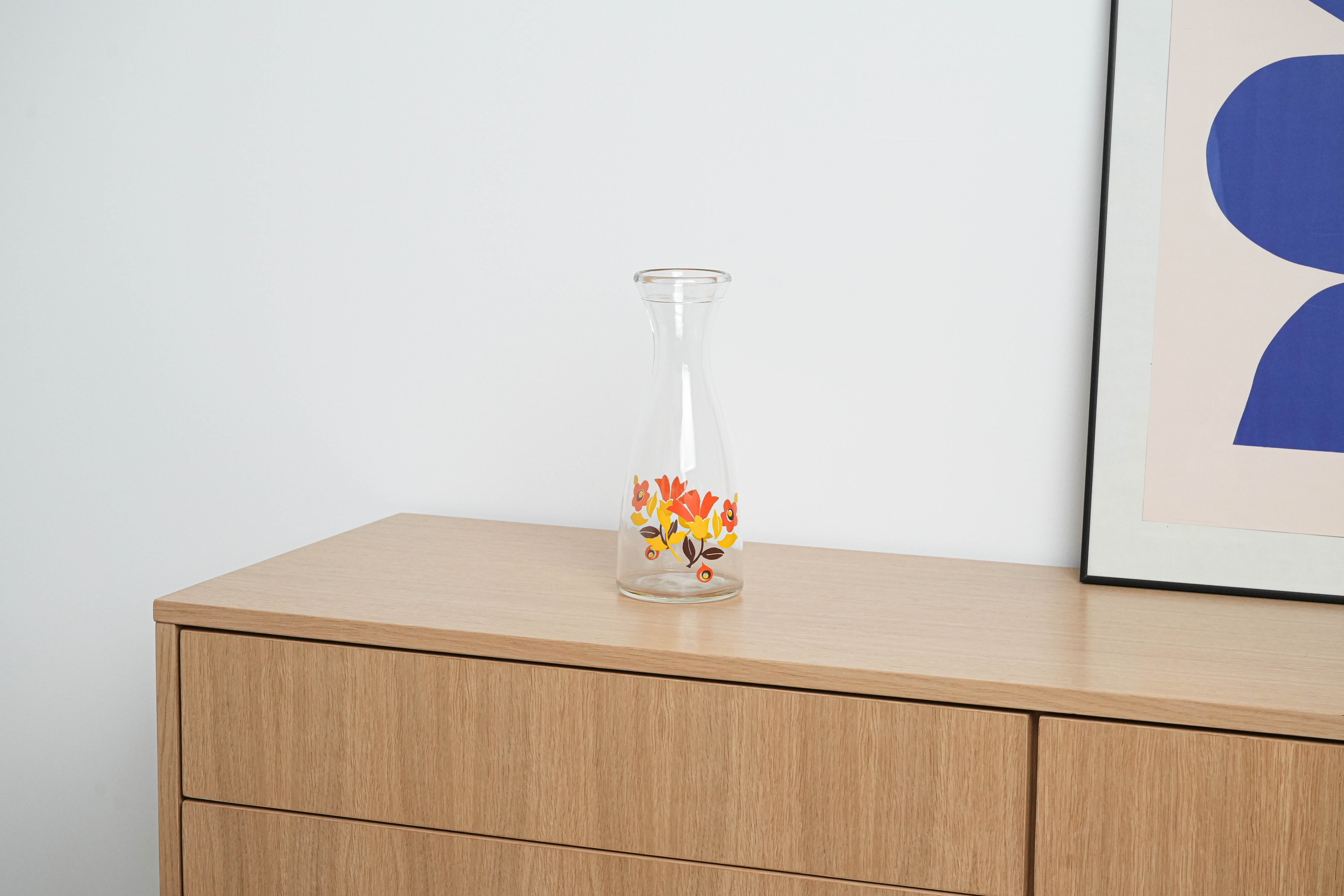 Glass carafe Red 1970s