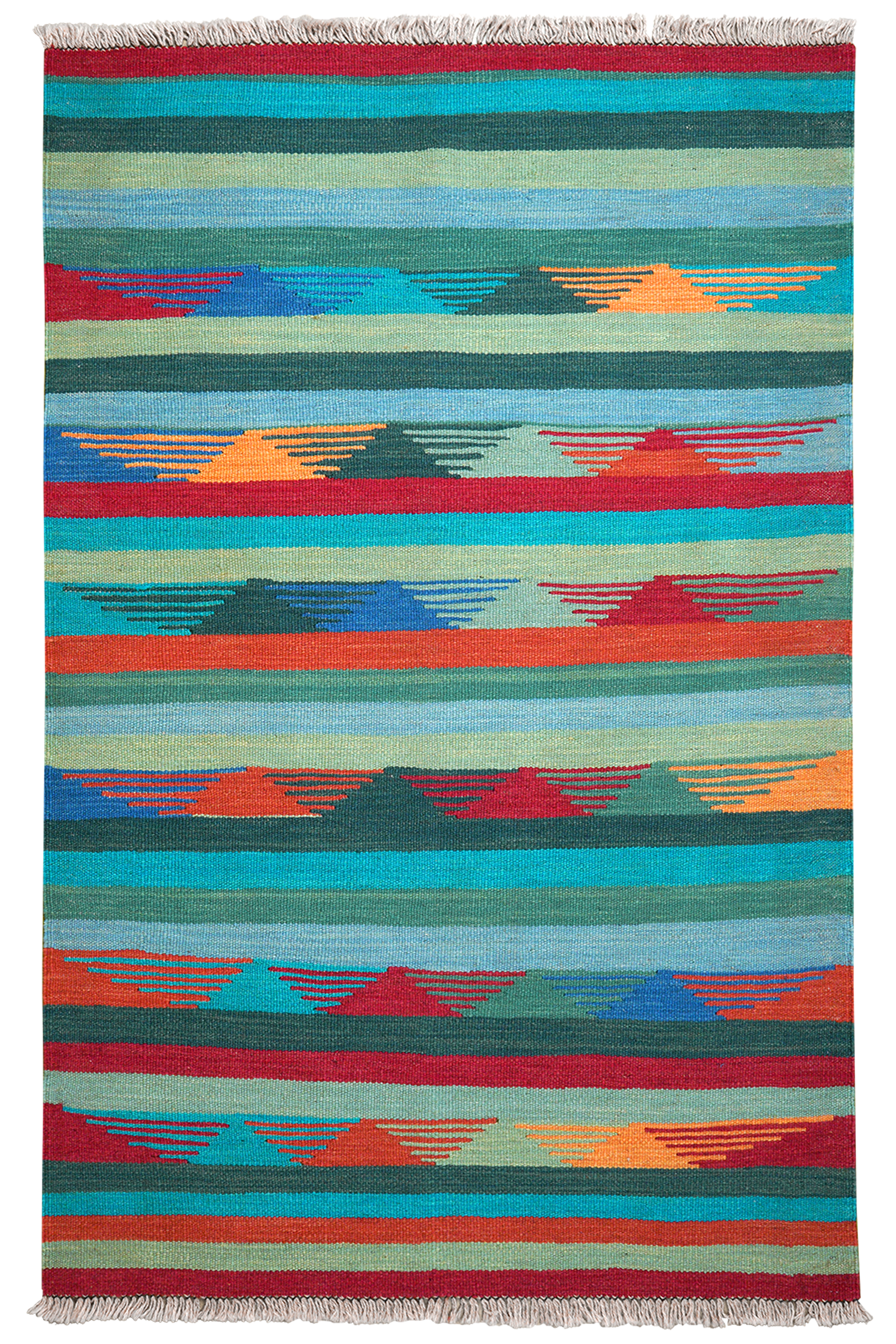 Kilim Gashgai Teppich Blau