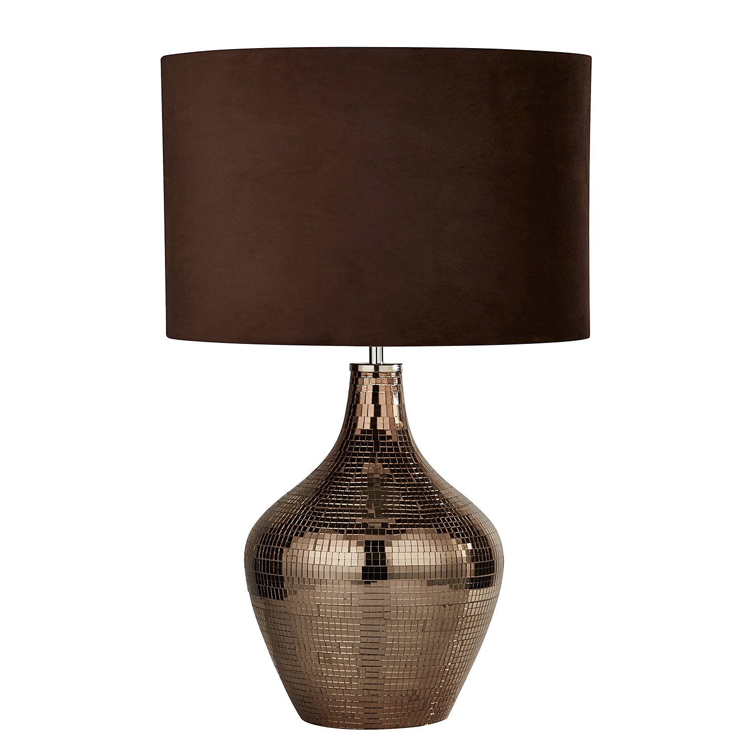 Tischleuchte Smoked Mosaic Stahl Braun Gold