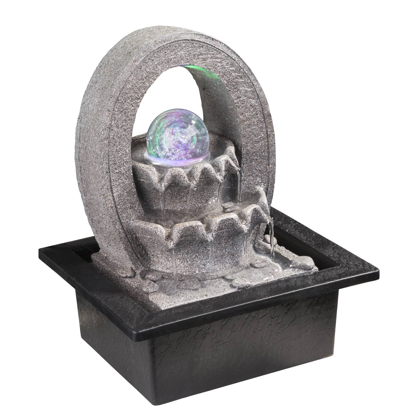 LED-Zierbrunnen Alberto II Kunststoff 4-flammig