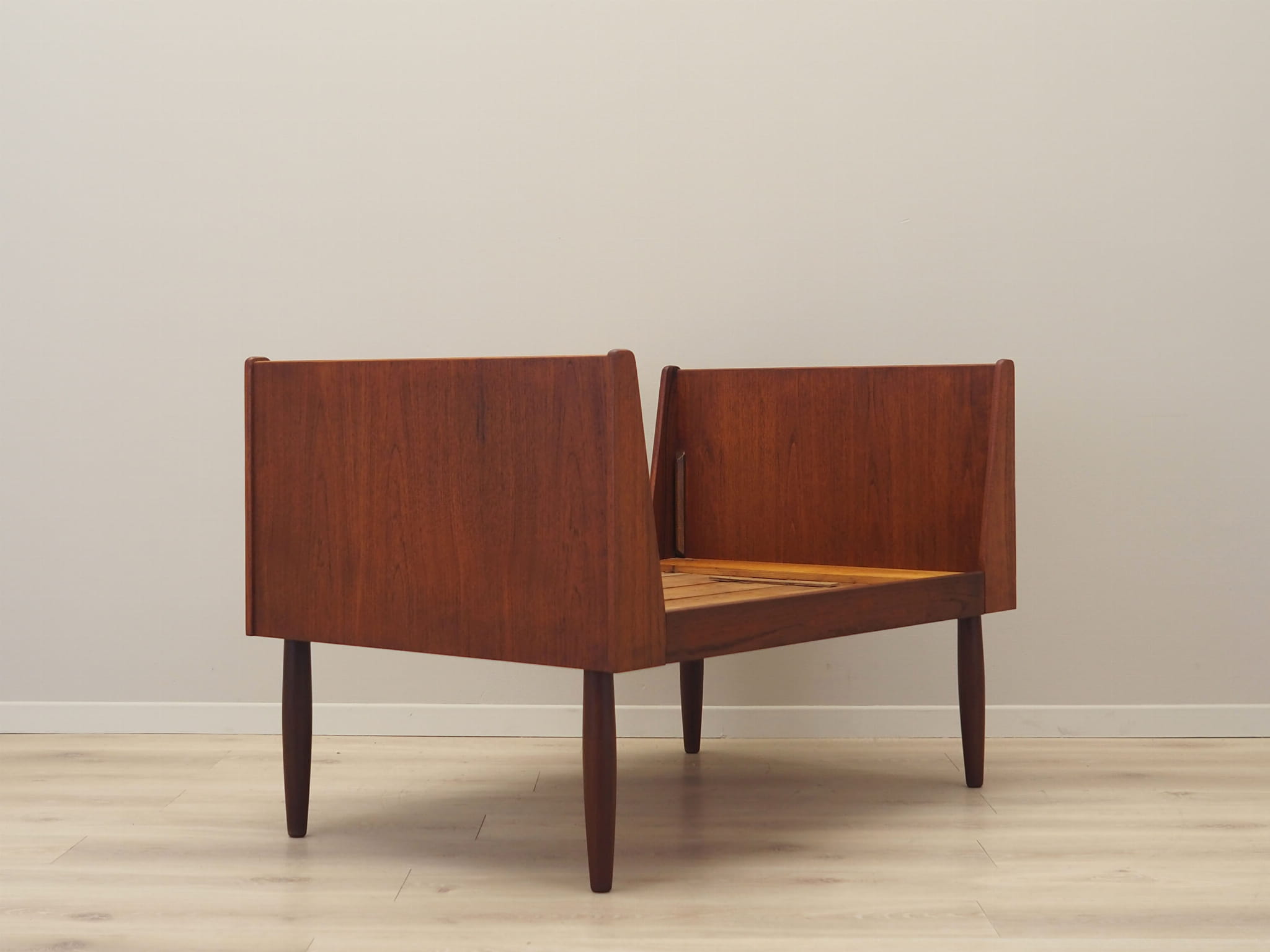 Vintage Bed Teak Wood Brown 1970s
