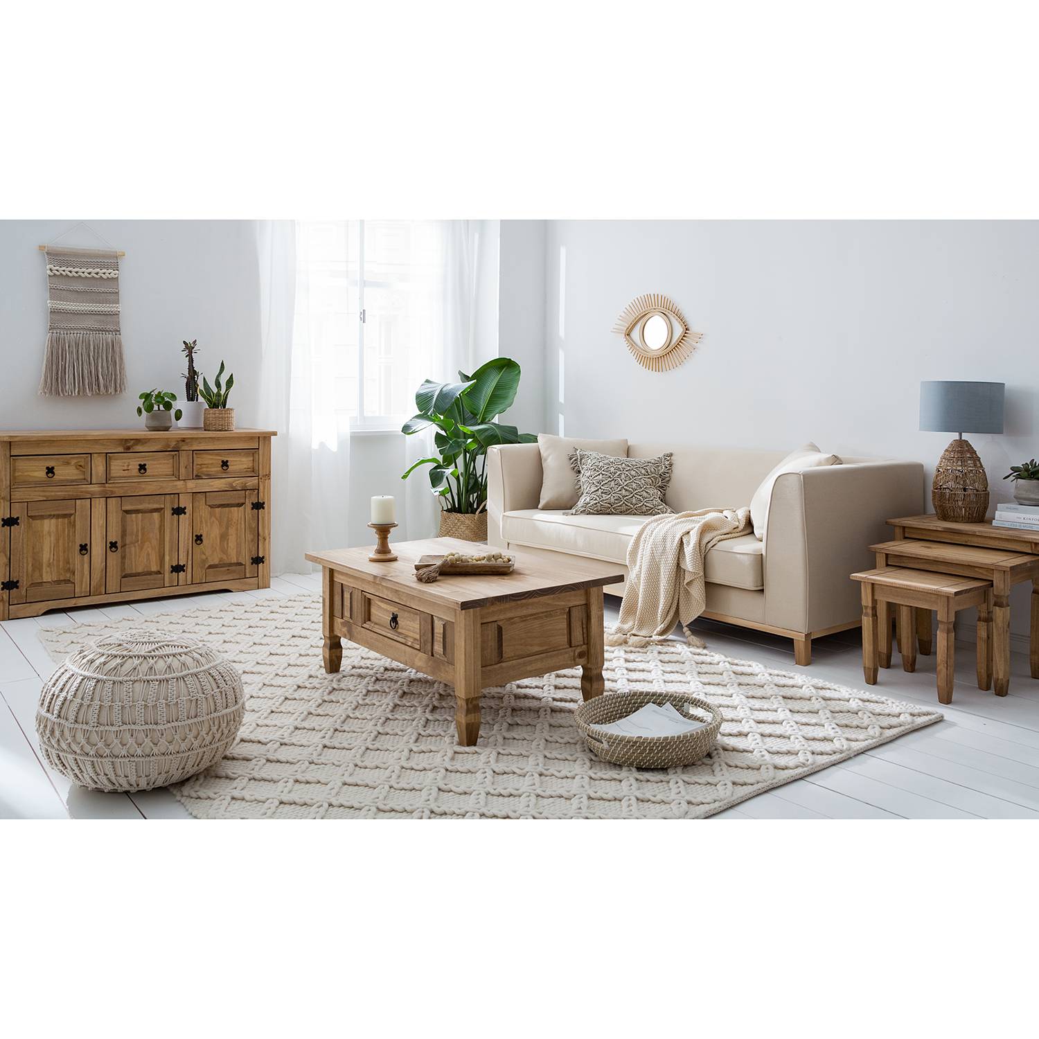 Couchtisch Finca Rustica Kiefer Massiv Natur