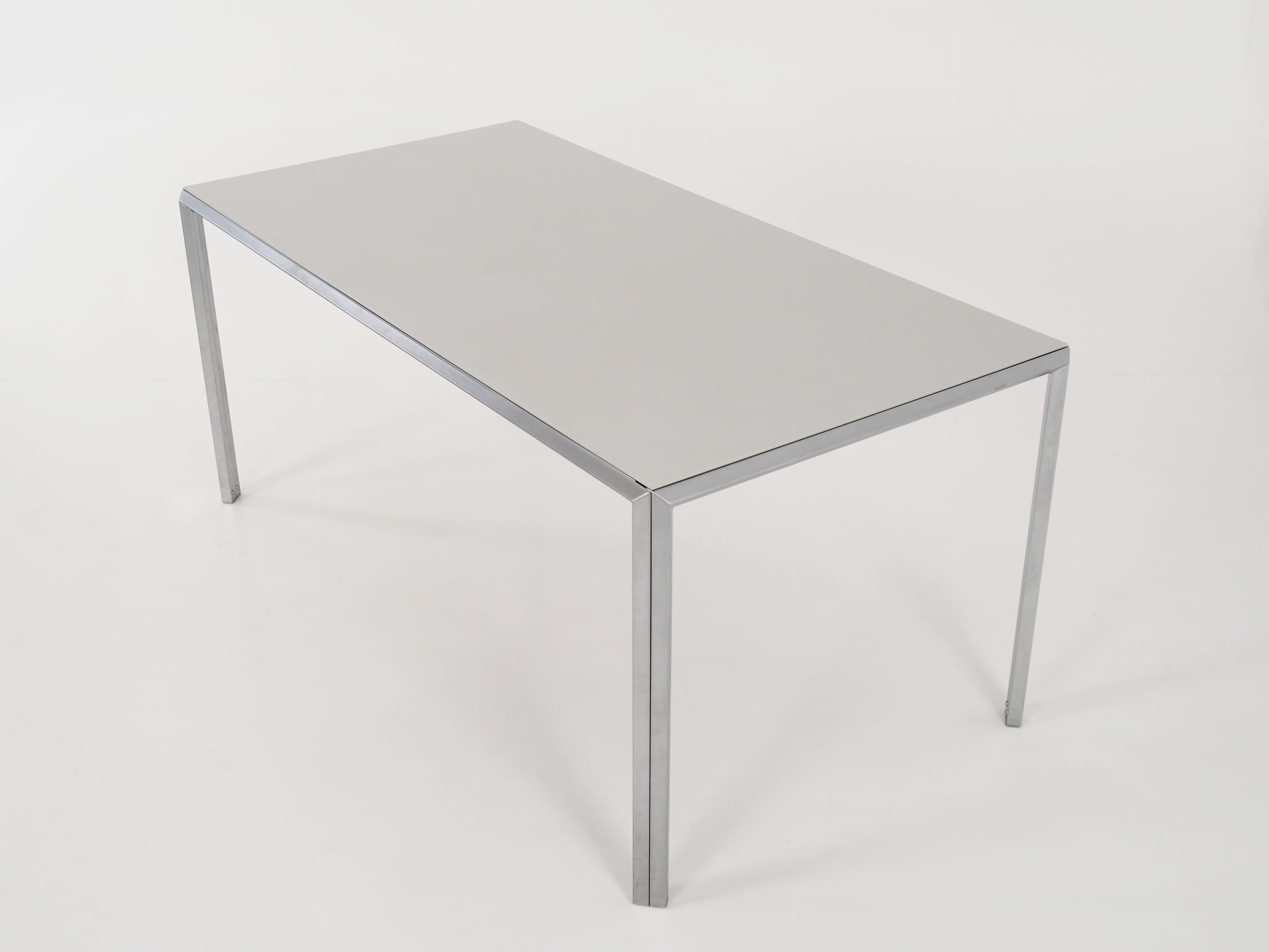 Vintage Table Aluminum Grey 1980s