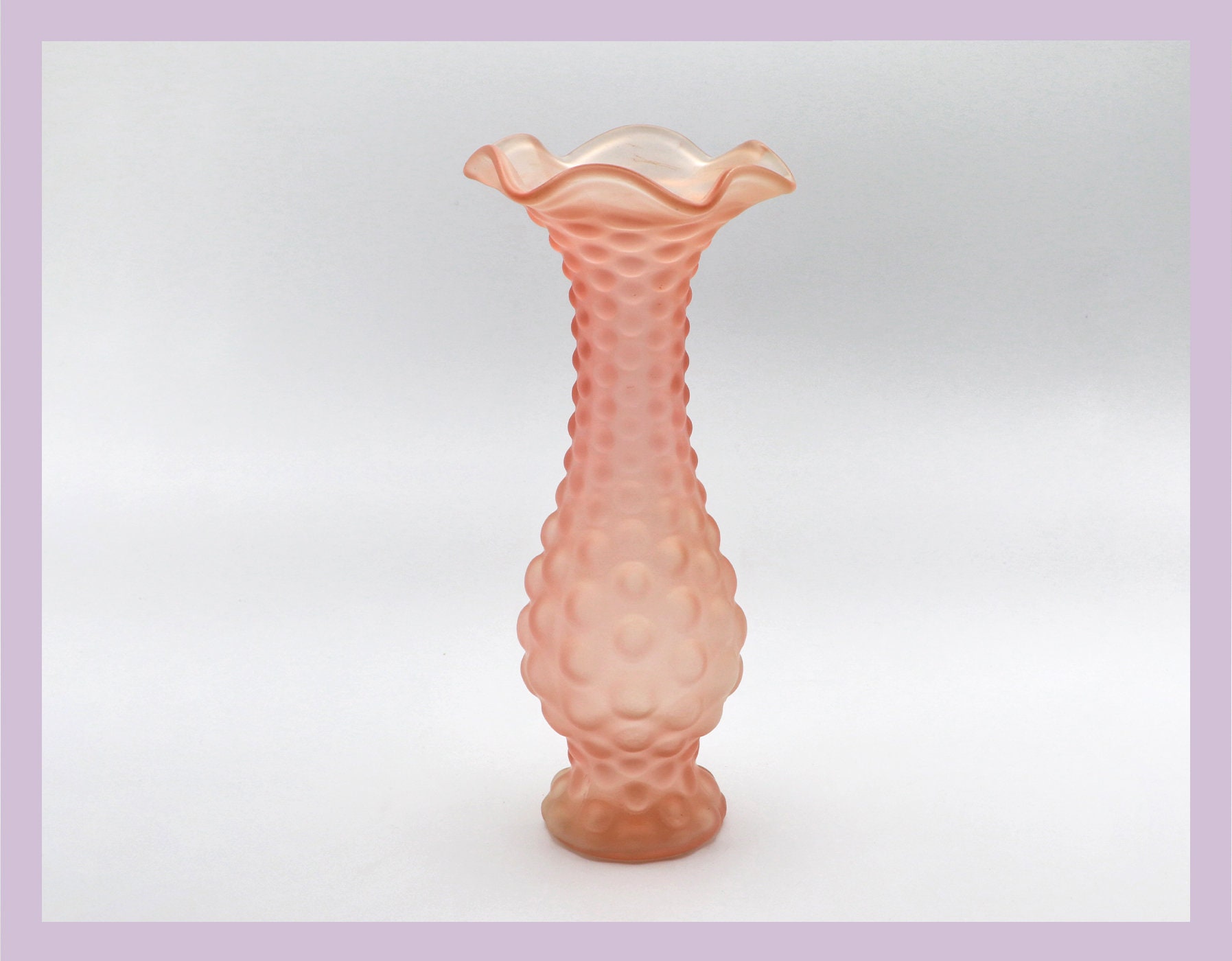 Vintage Blumenvase mit Wellenrand 1930er Jahre