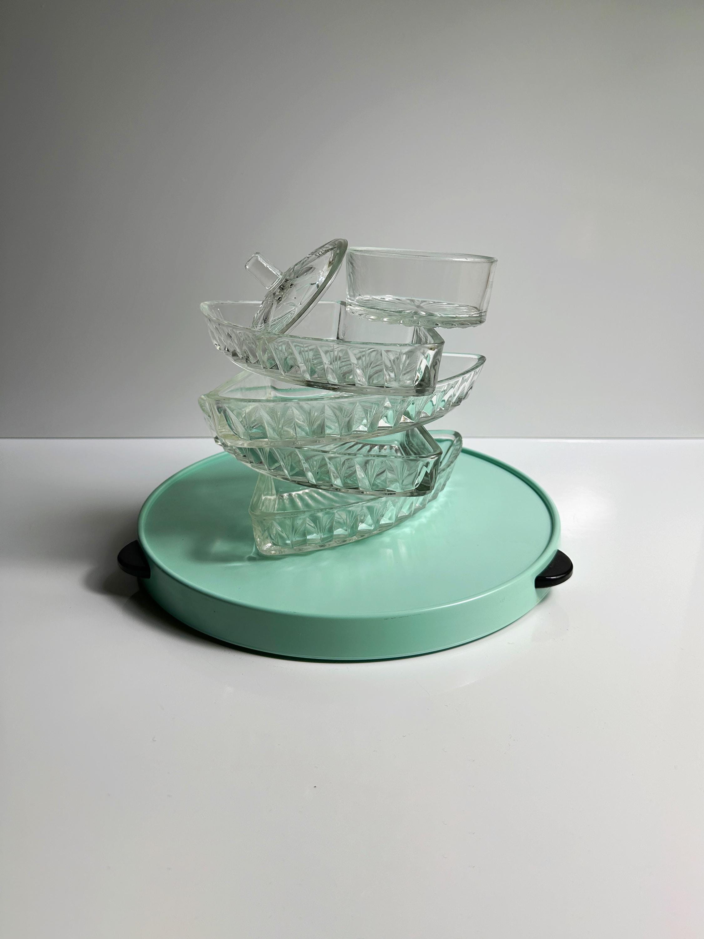 Vintage Kabarett Drehteller mit Schalen 1950er Jahre