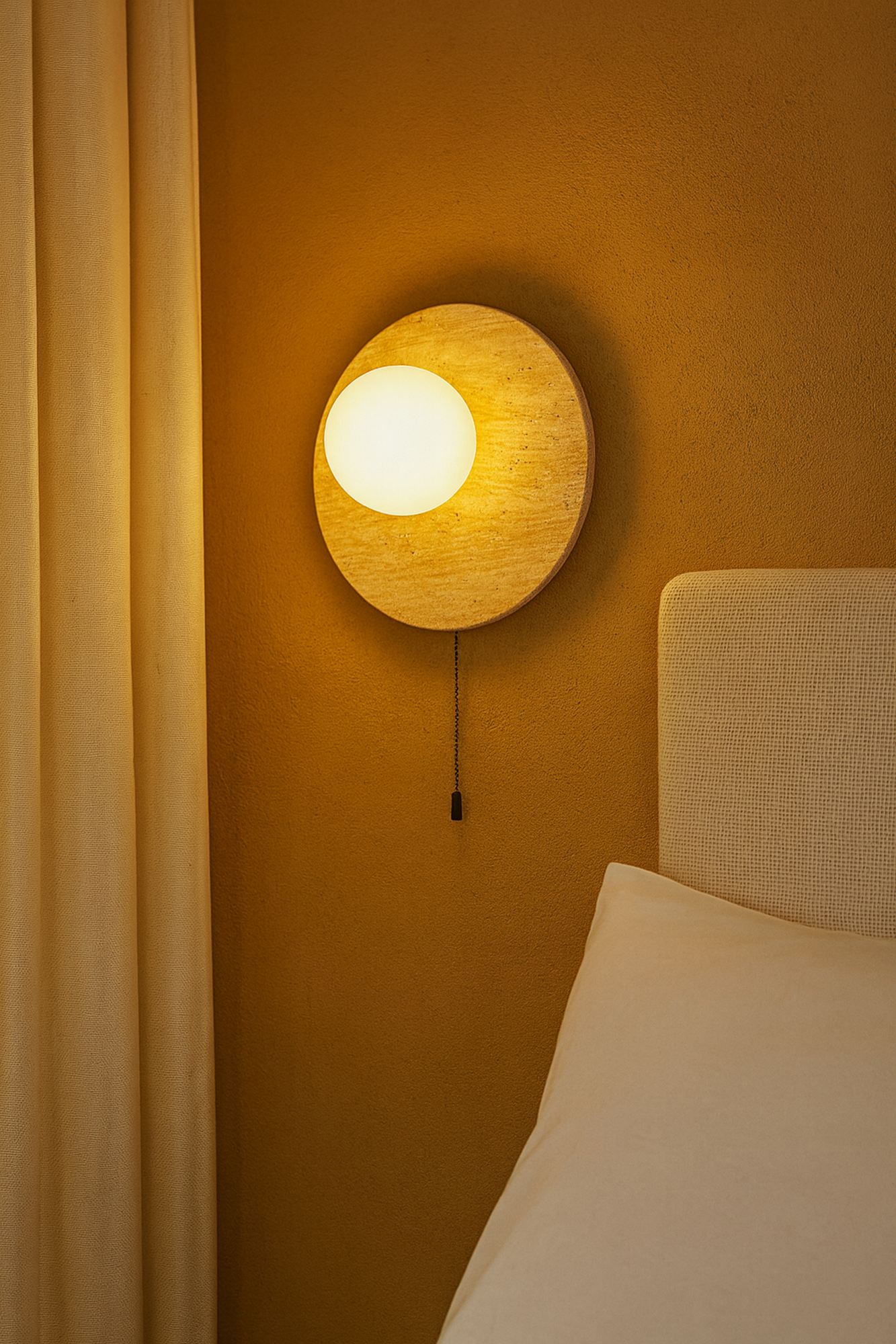 Tor-Nun-B Wall Lamp Travertine Cream Ø 10cm