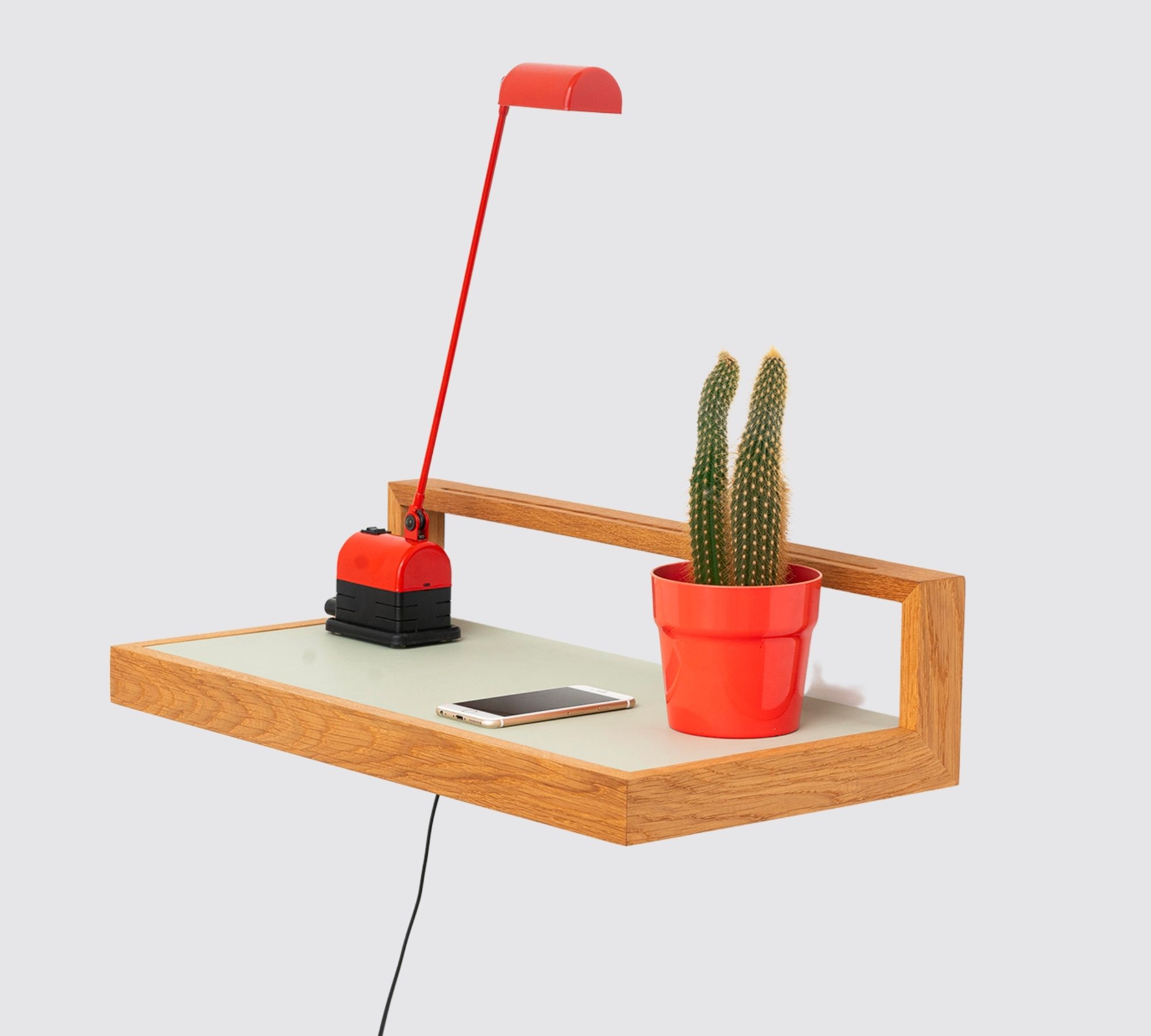 Ablageboard Buck 2 aus Holz Oberfläche Pistazie