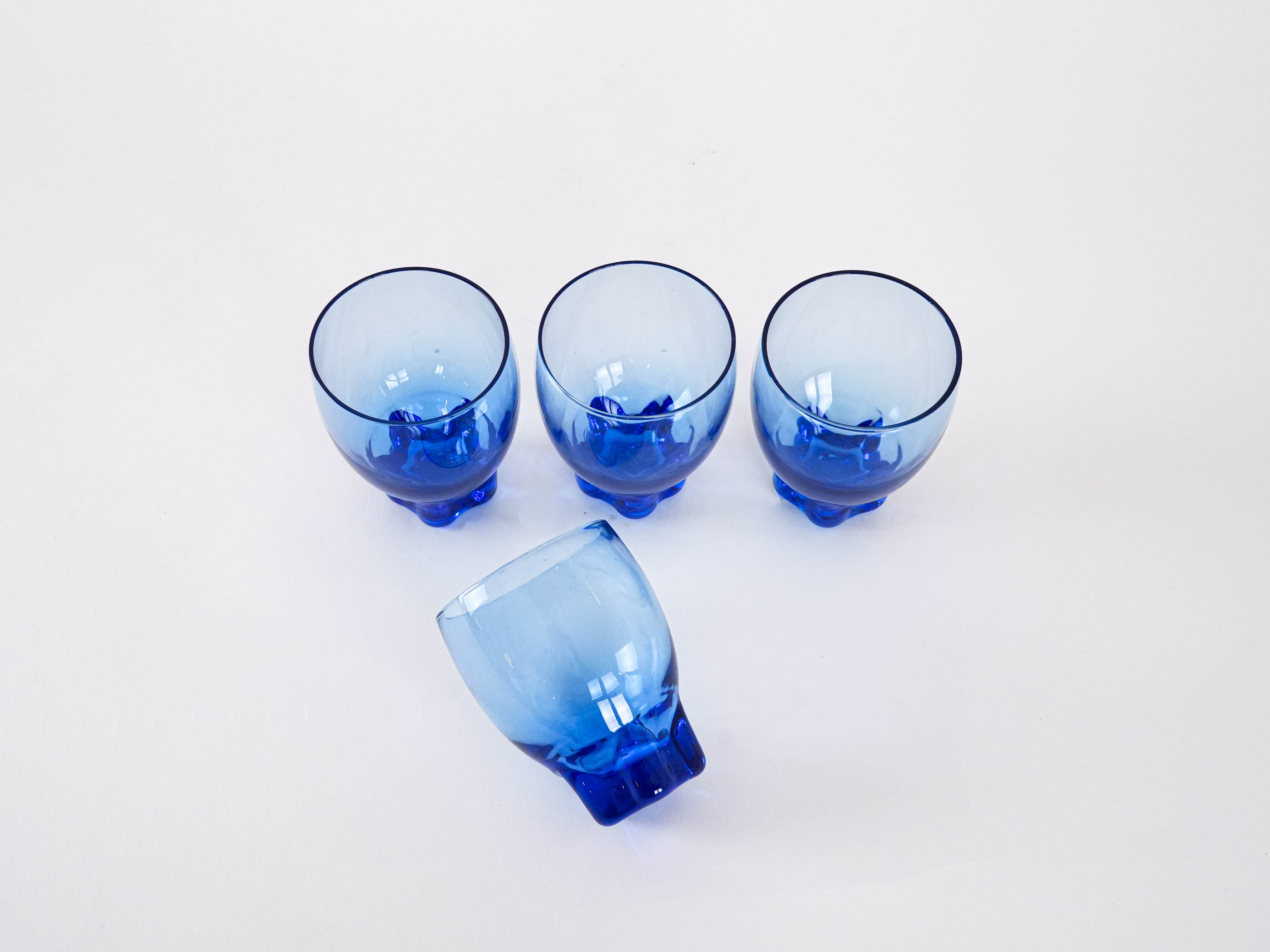 Kobaltgläser 4x Blau 