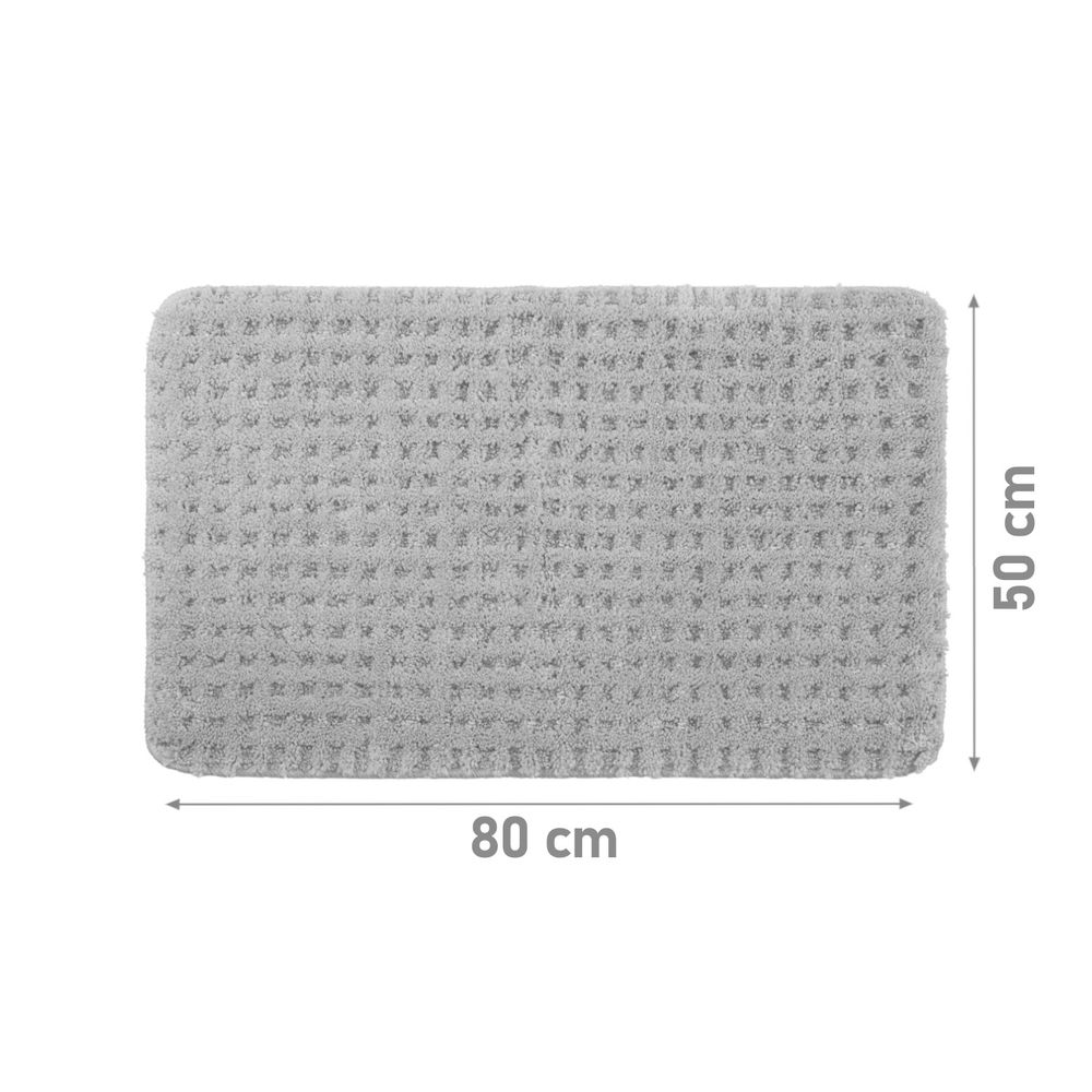 Microfaser Badematte Soft Grau 50 x 80 cm 