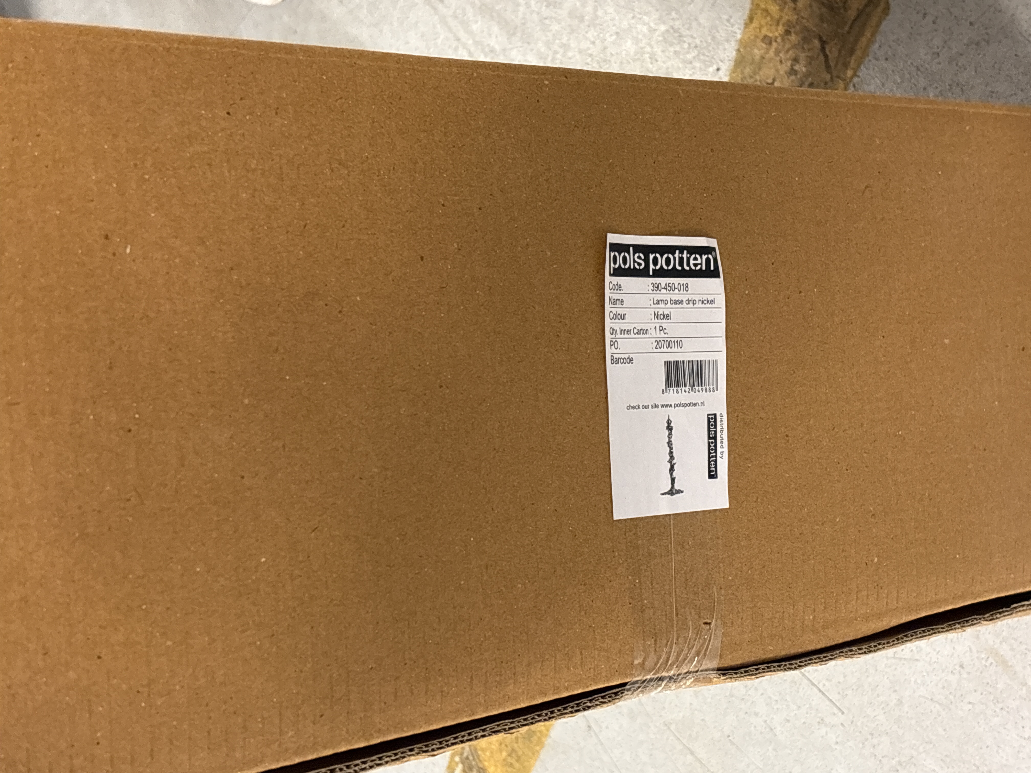 Drip Lampenfuß Metall Silber