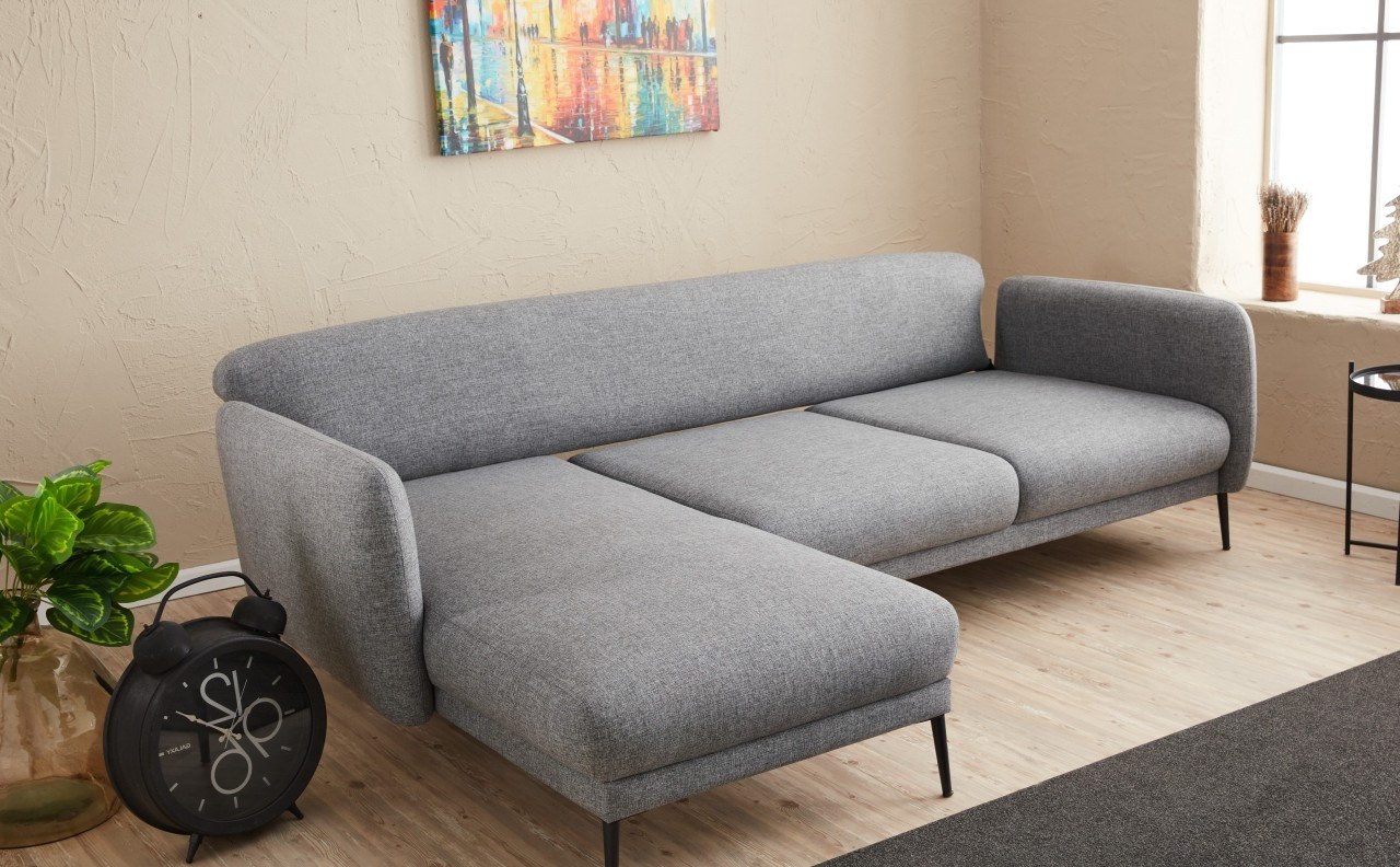 Venus Sofa Récamiere Links Grau