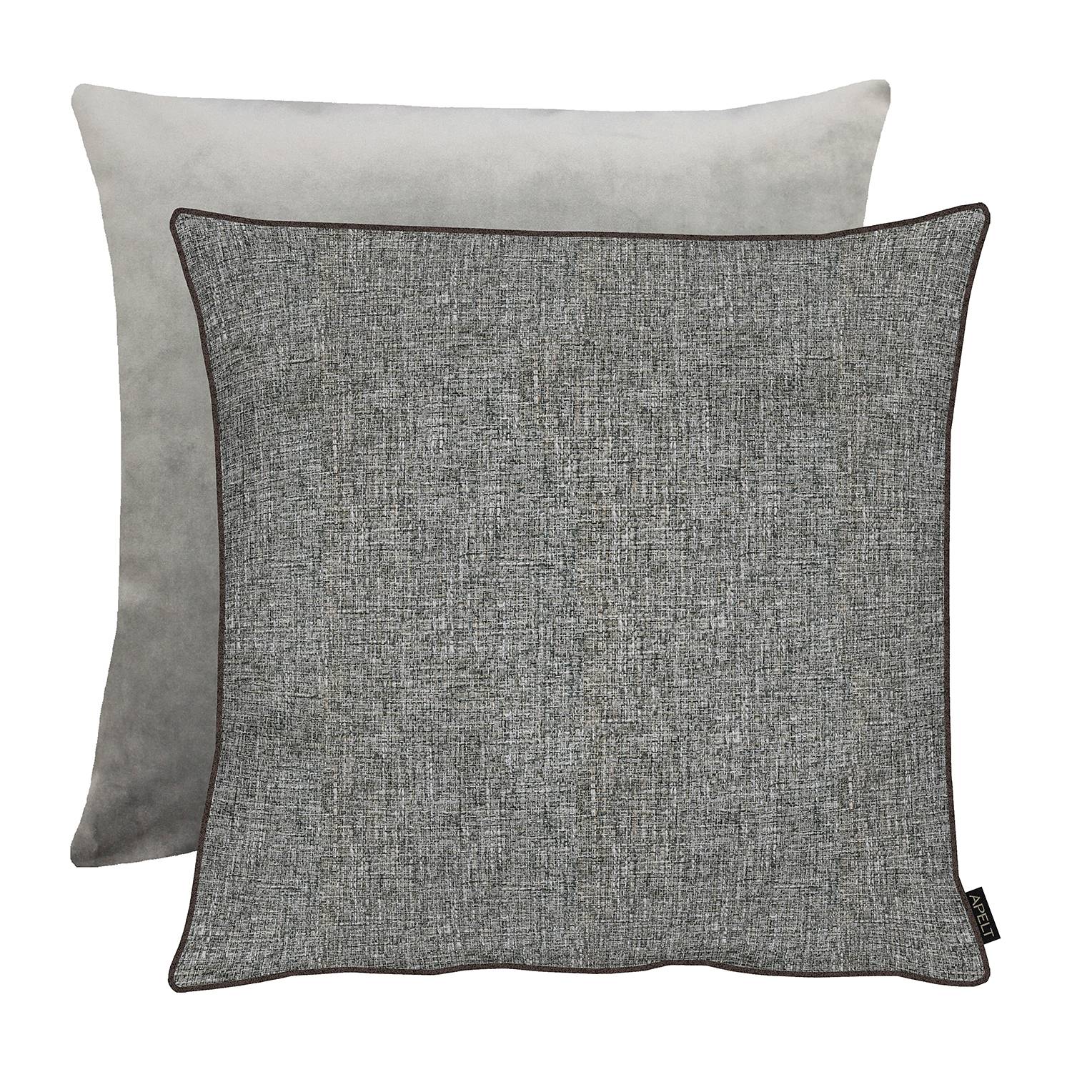 Alessio Pillowcase Structured Fabric Gray 66 x 66 cm