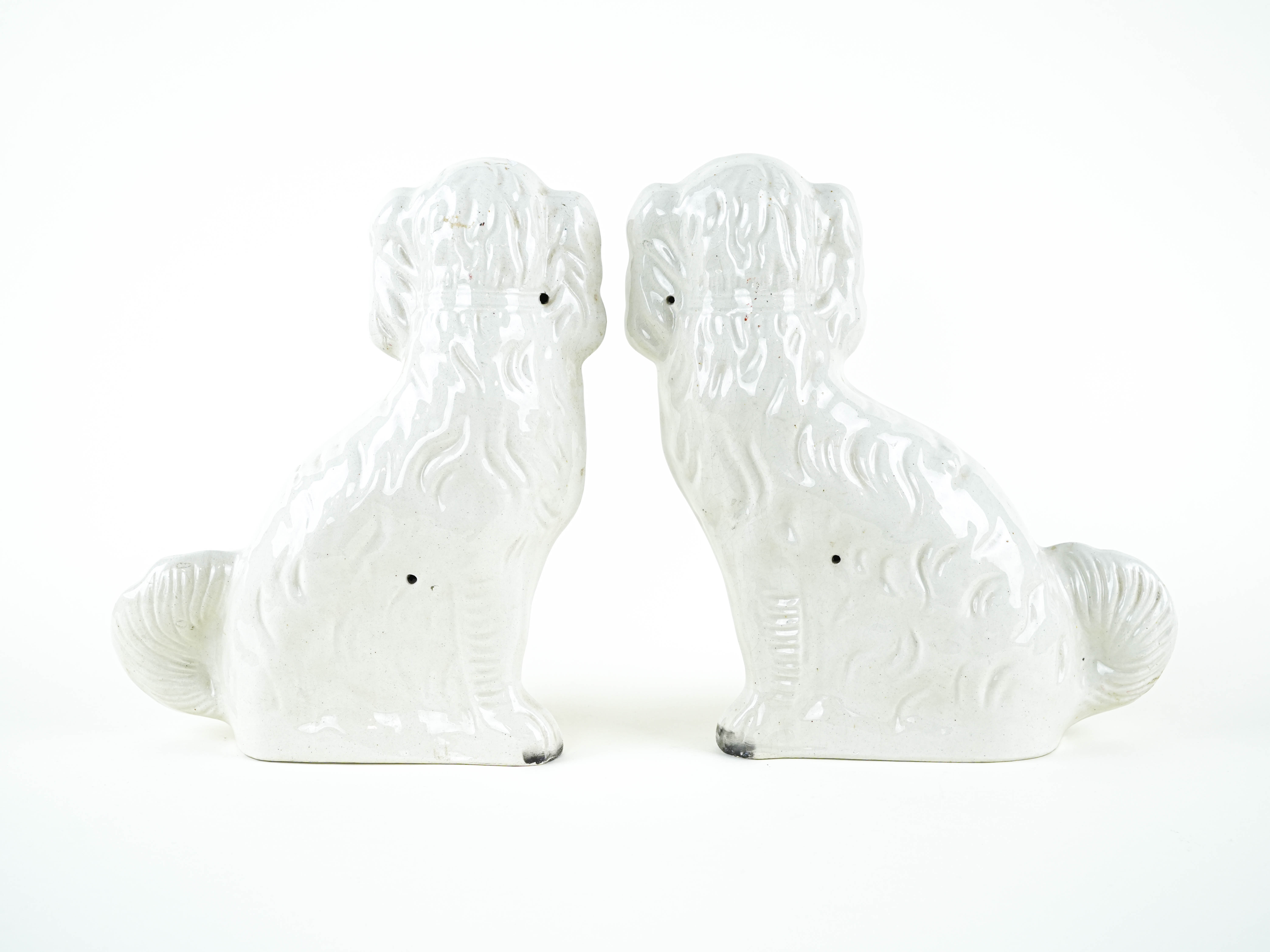 Spaniel Figures Ceramic White