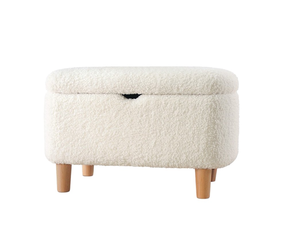 Moouv 3330 Pouf Pelliccia sintetica Bianco