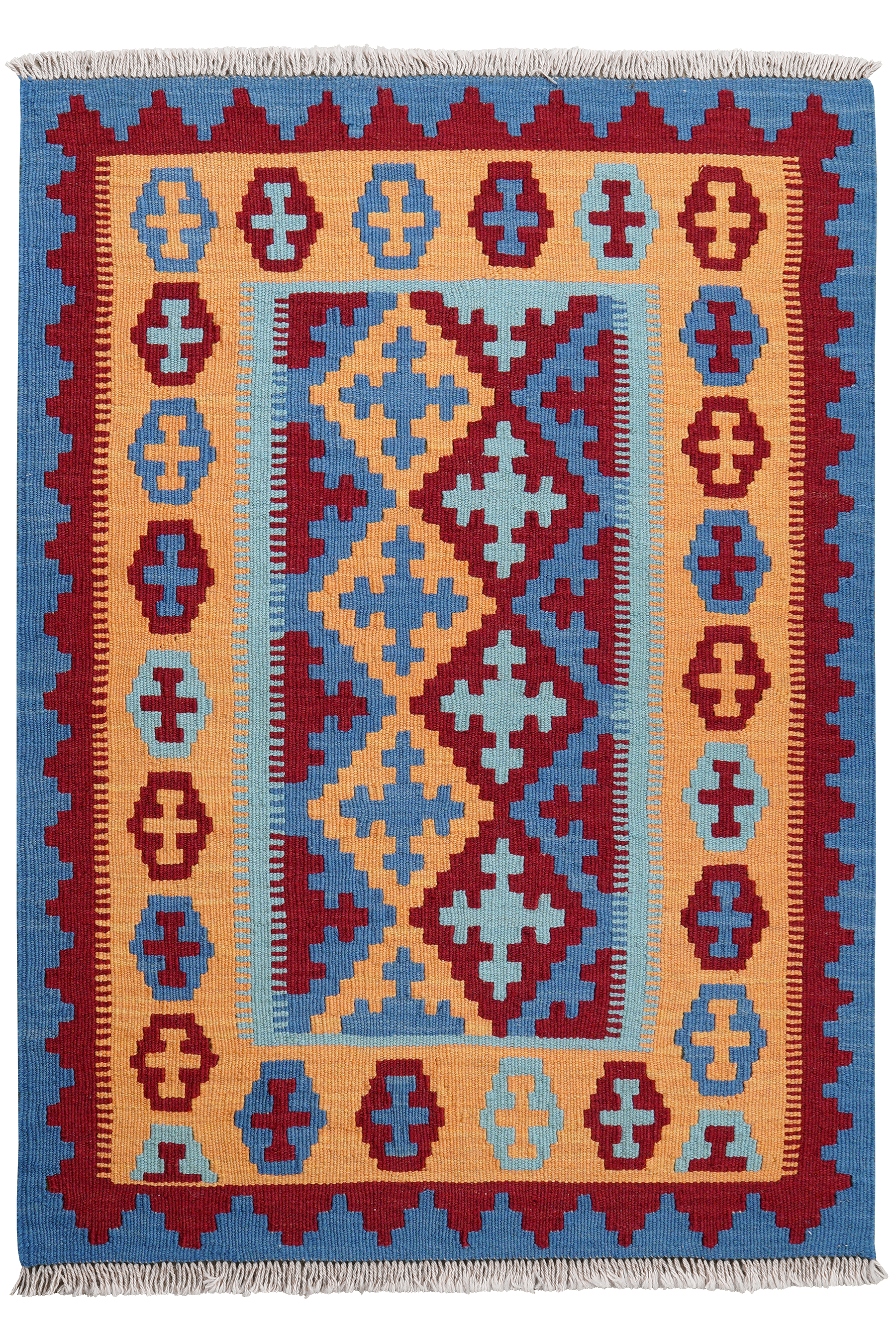 Kelim Gashgai Teppich Wolle Mehrfarbig