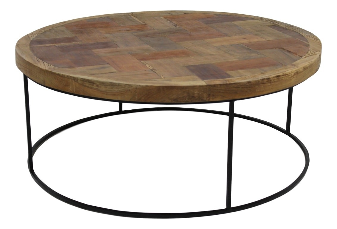 Runder Couchtisch Teakholz ø80cm