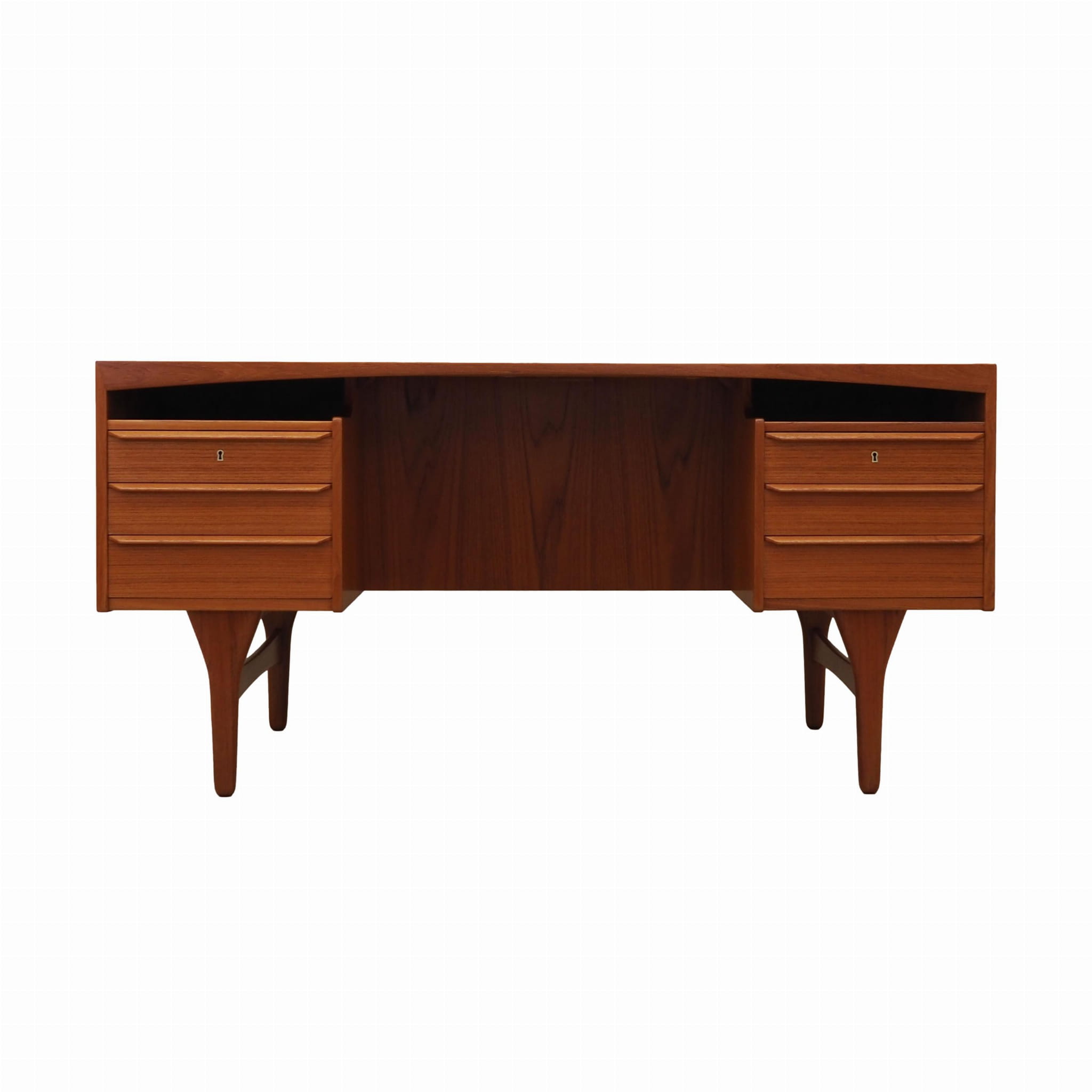Scrivania vintage in teak marrone anni '60