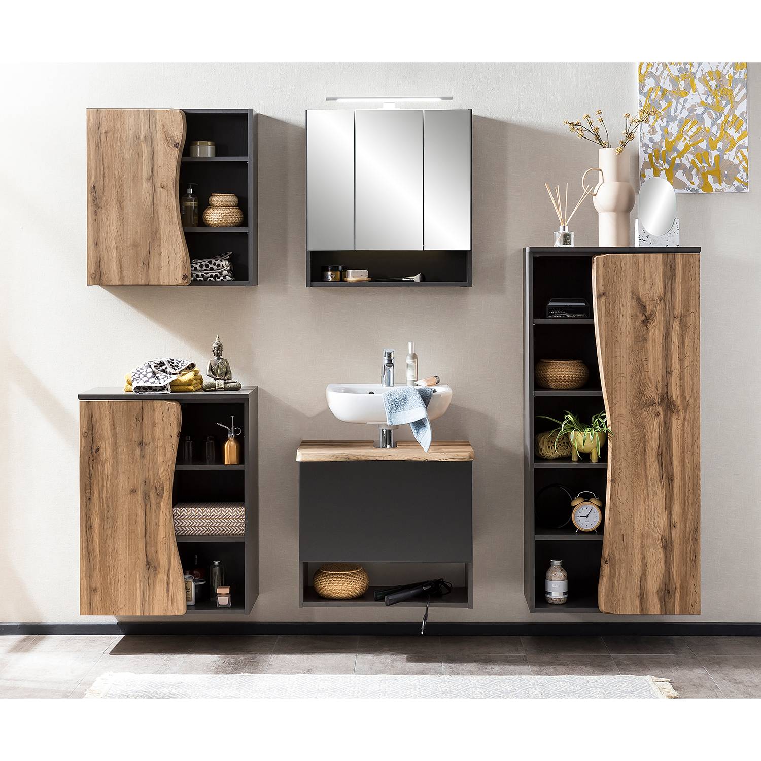 Waschbeckenunterschrank Stubach Graphit