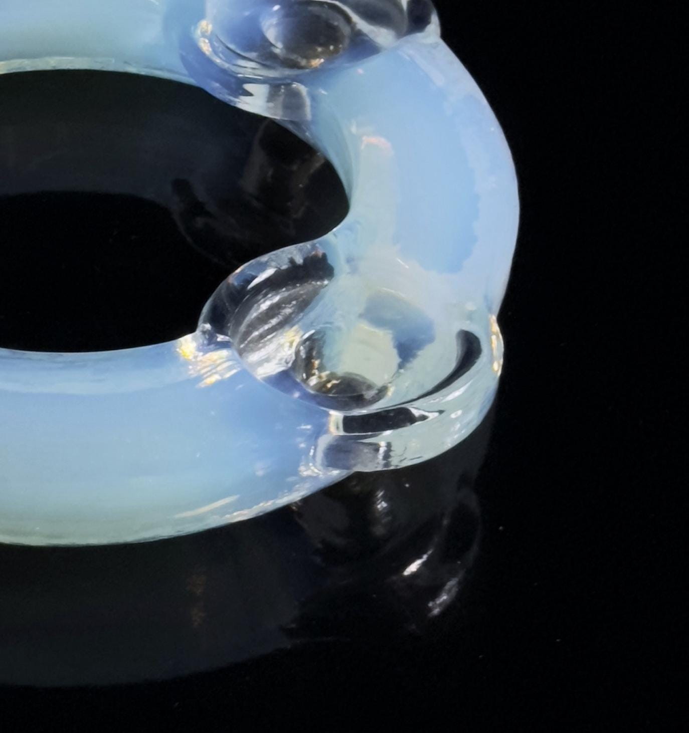 Vintage candlestick opal glass 1960s