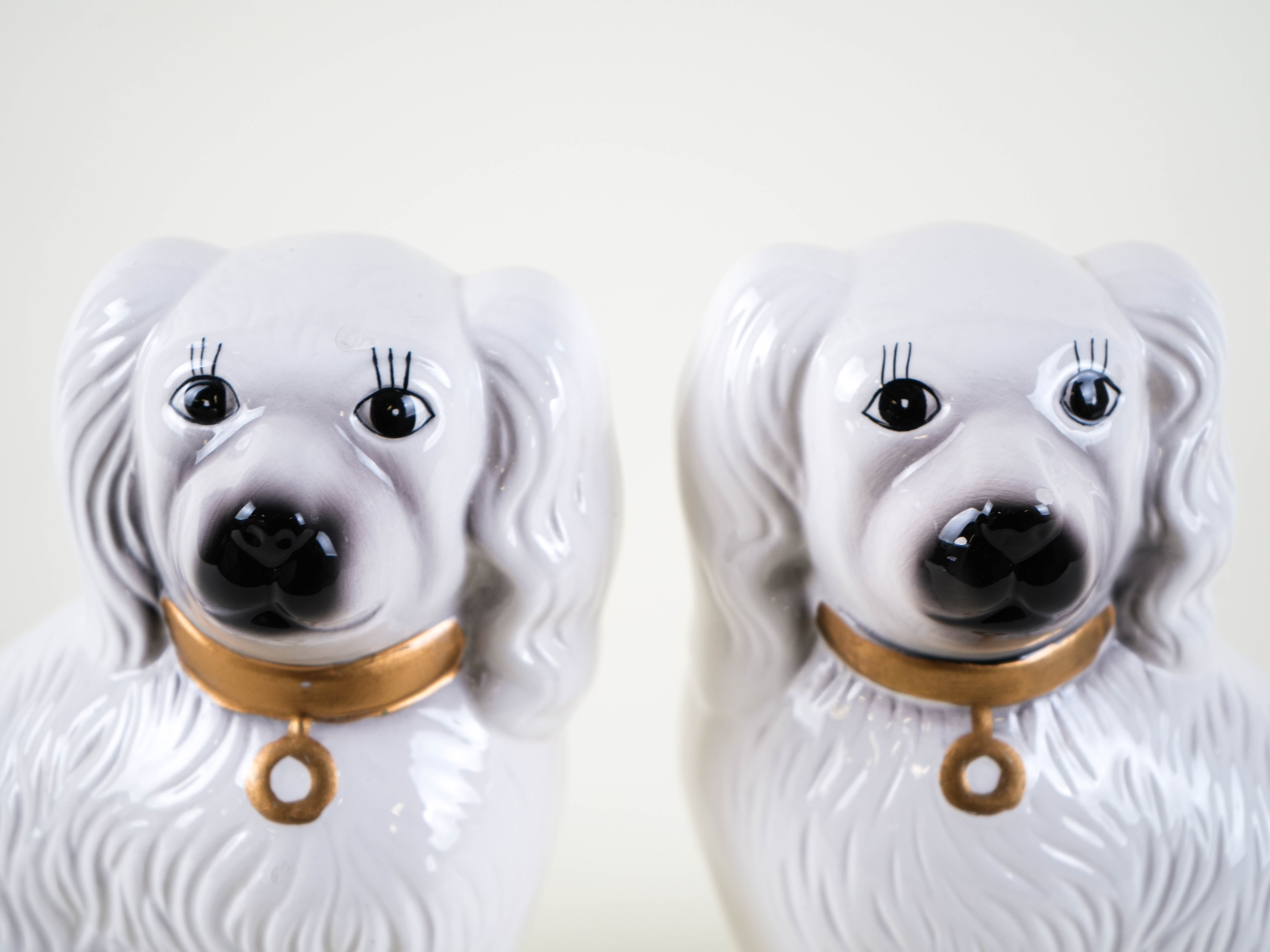 Dog Figures English Style Ceramic 1970s