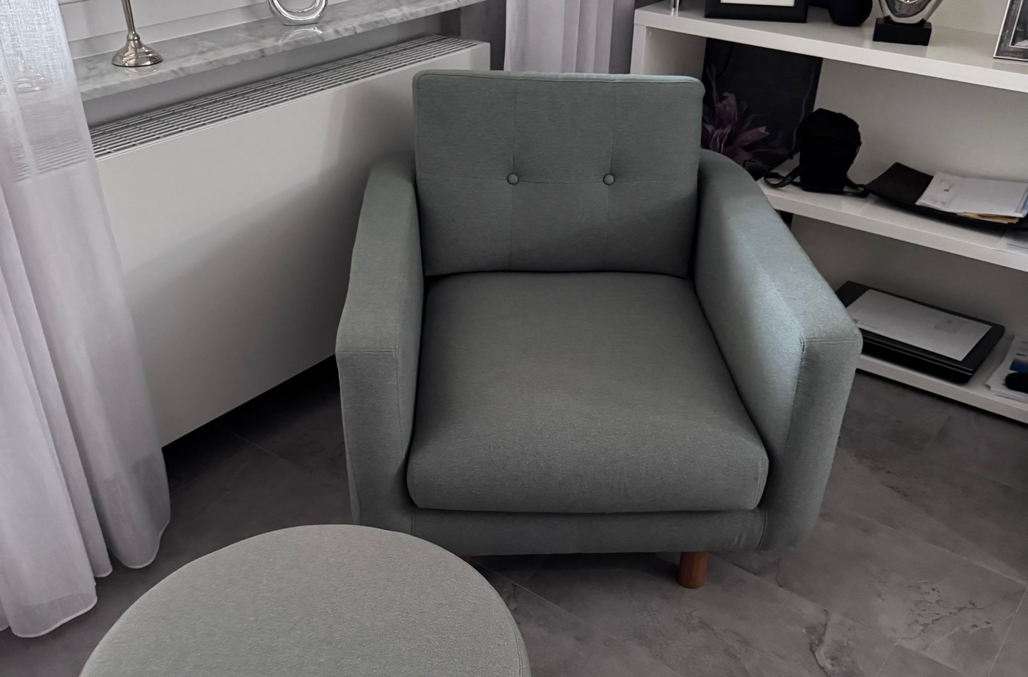 Konrad Sessel Kunstfaser Fabio Grey Green