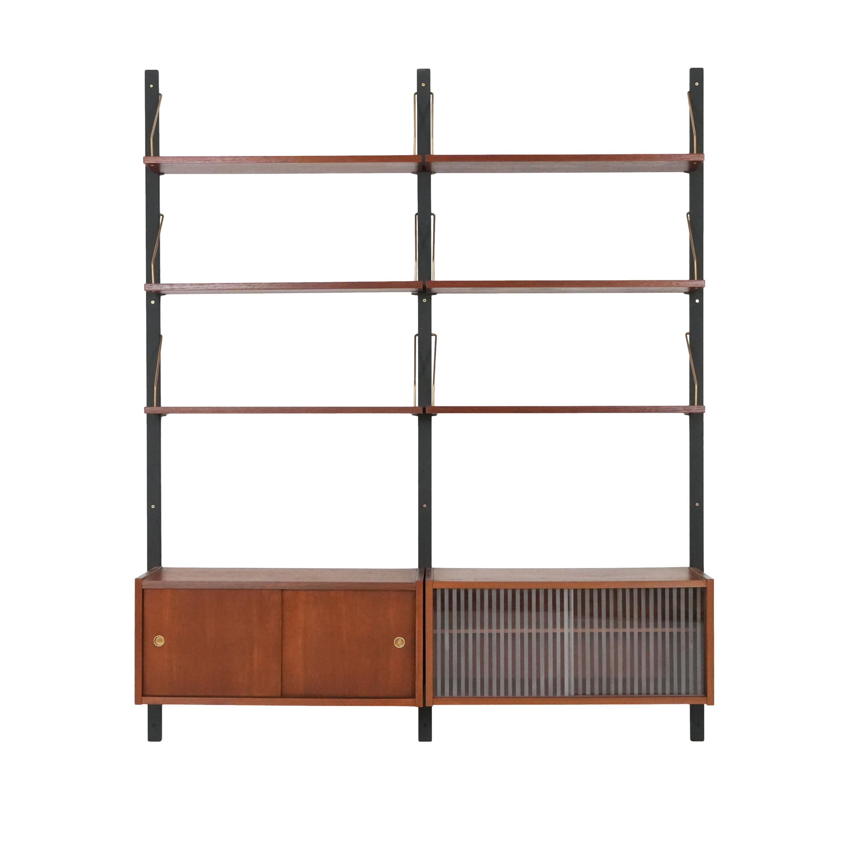 System-Bücherregal Teakholz 1960er Jahre