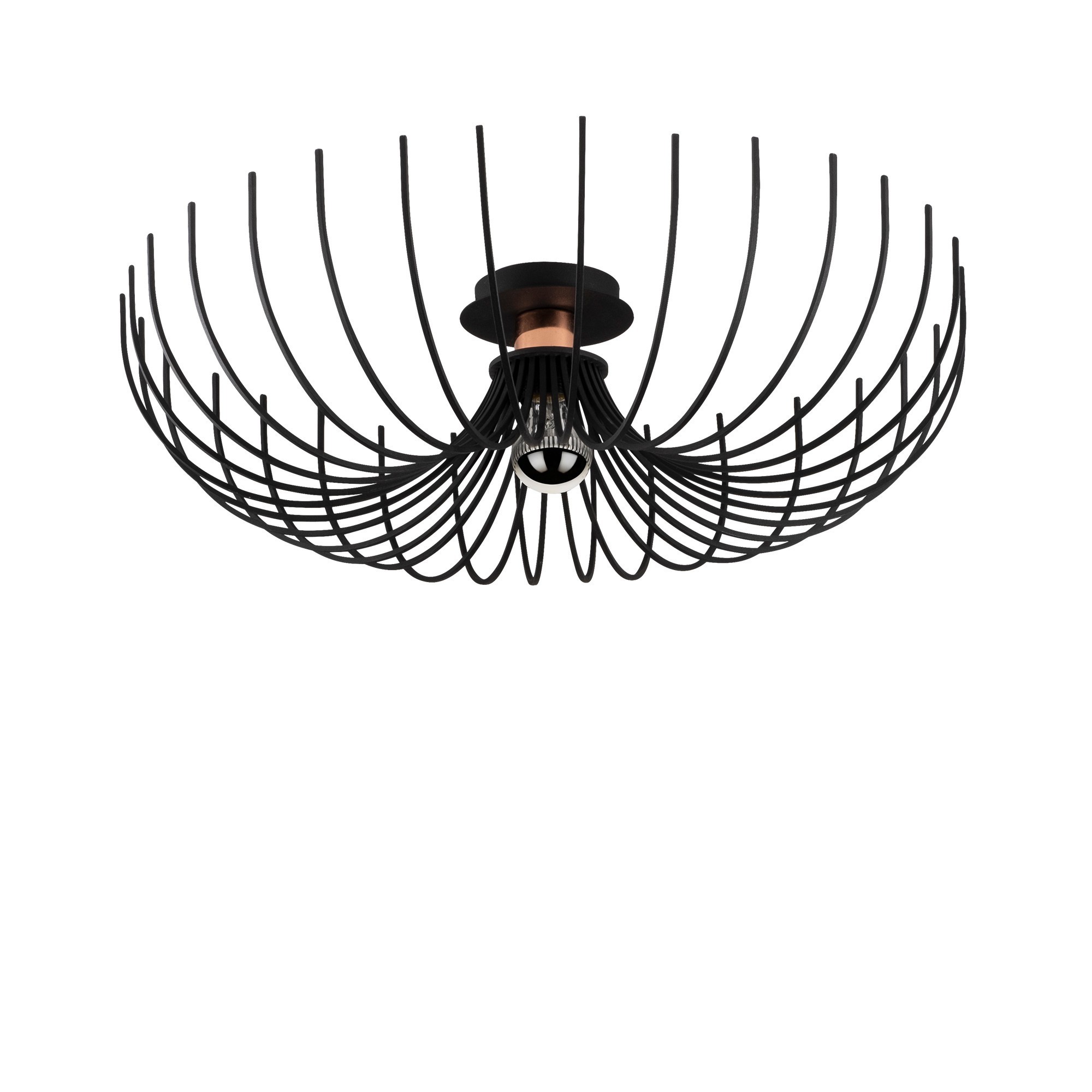Lampada da soffitto in metallo nero