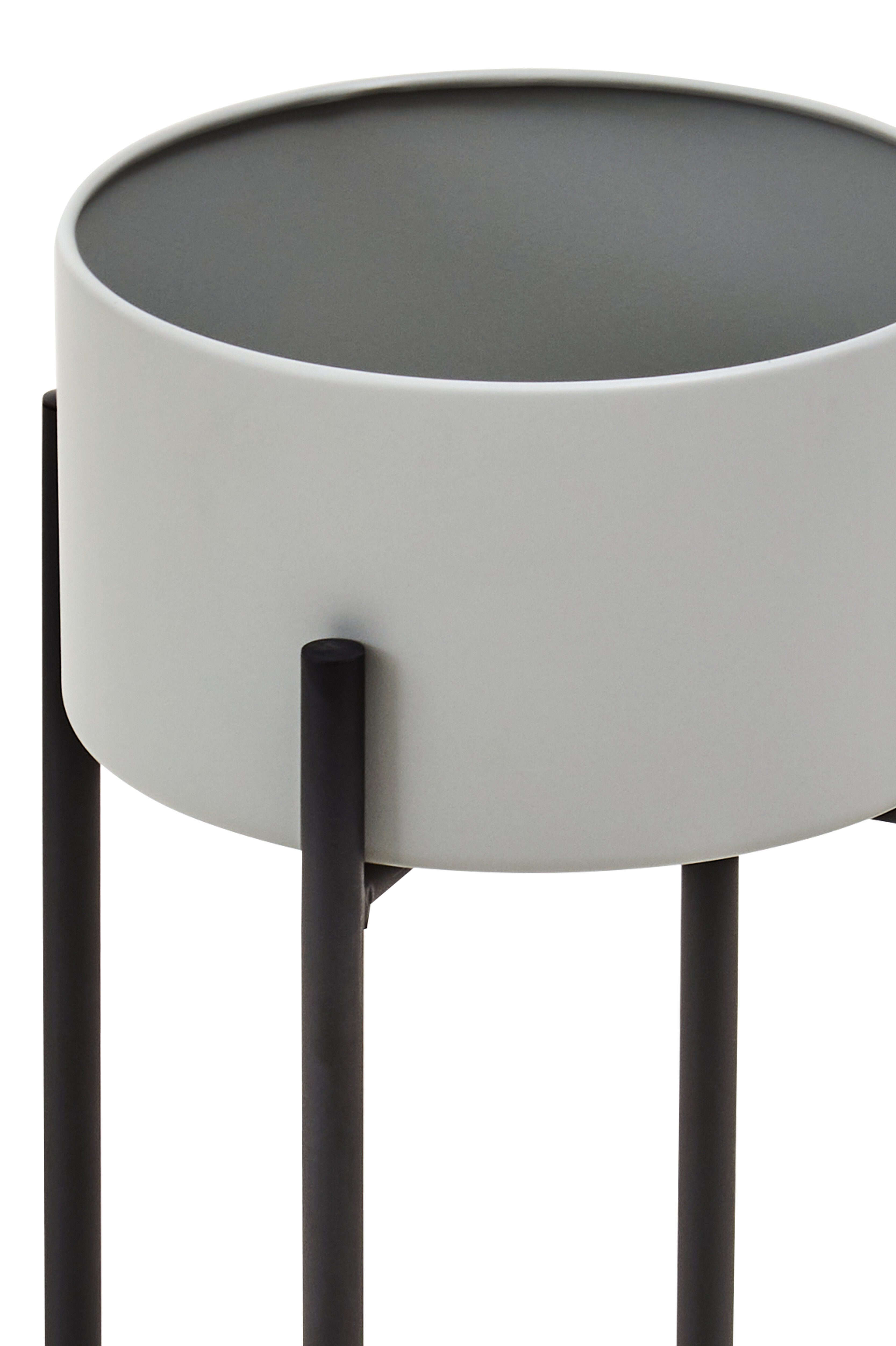 Trosa Kleine Boden-Blumenkübel Grau Schwarz