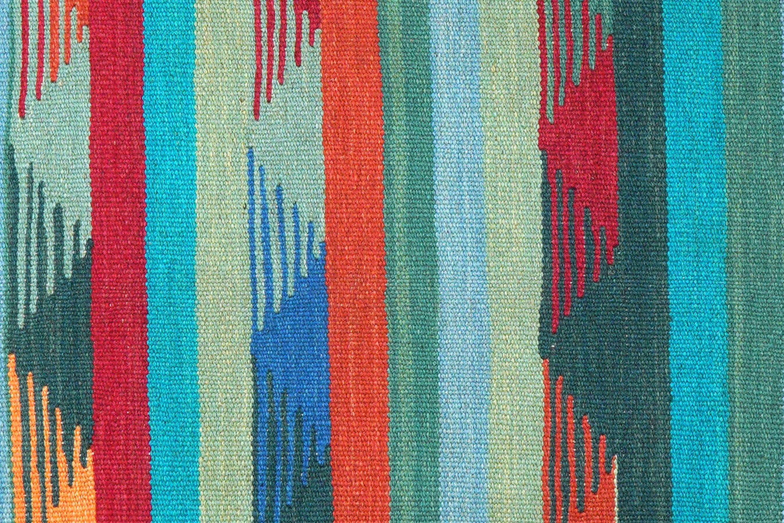 Kilim Gashgai Teppich Blau