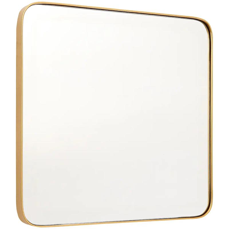 Tia Kleine Goldfinish Quadratische Wandspiegel
