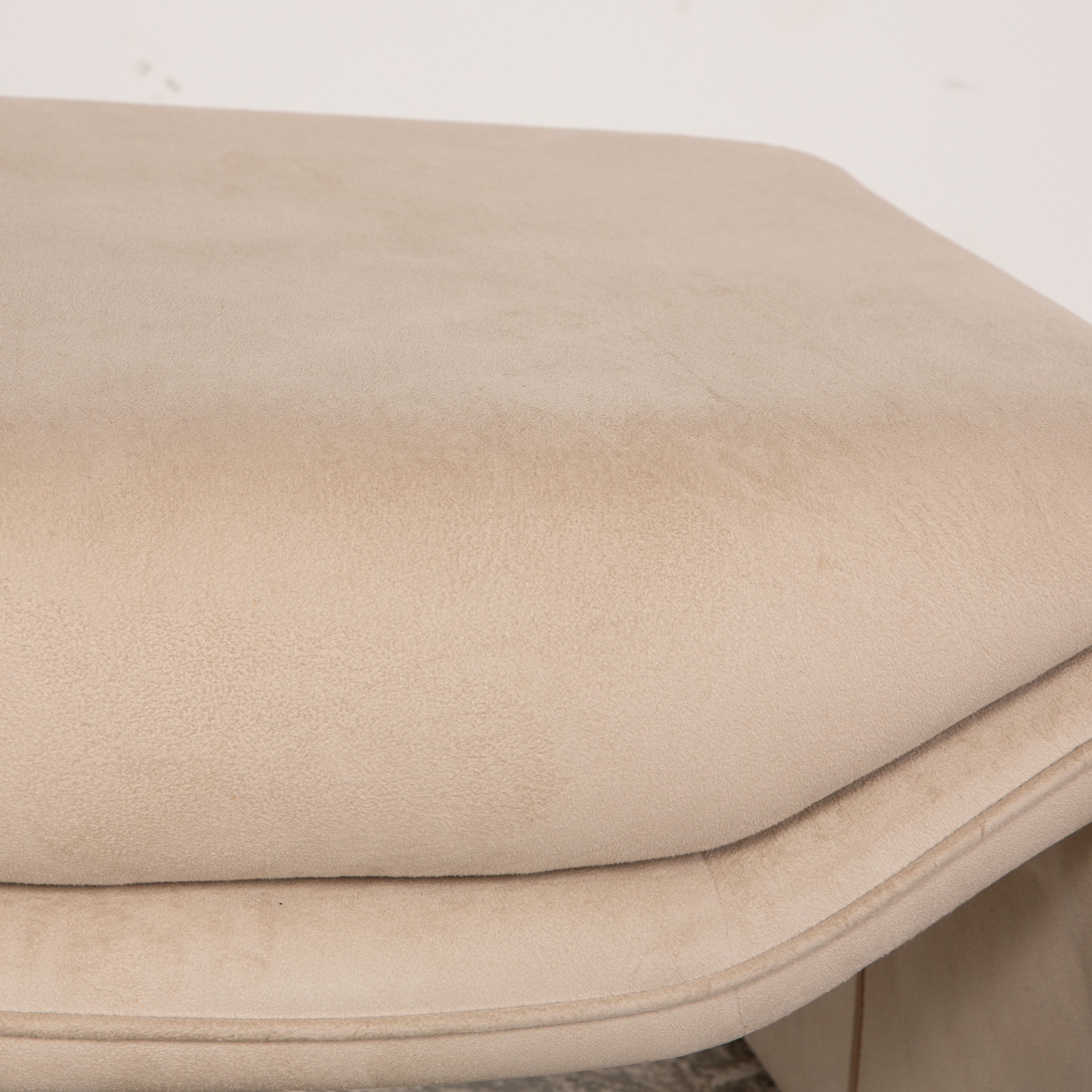 Polsterhocker Stoff Beige