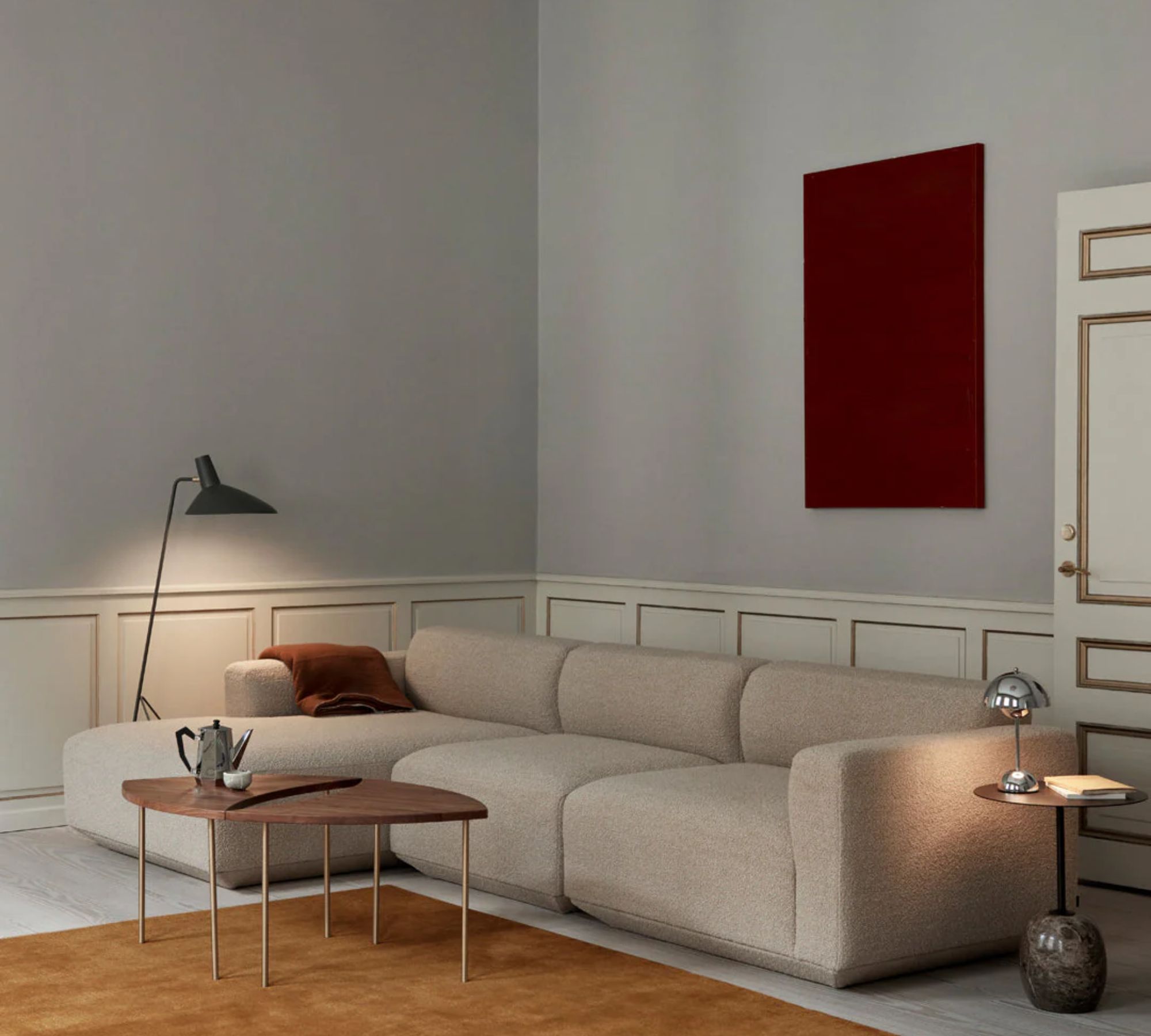 Pinwheel HM7 Tavolino Rovere Acciaio Marrone