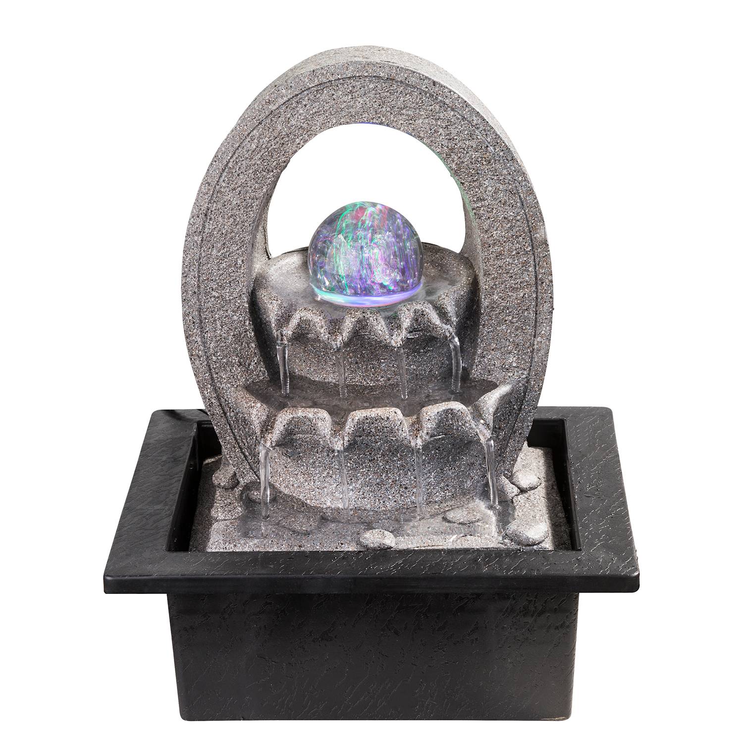 LED-Zierbrunnen Alberto II Kunststoff 4-flammig