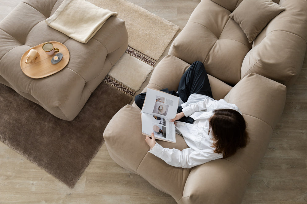 Not-A-Sofa Sessel Velours Beige